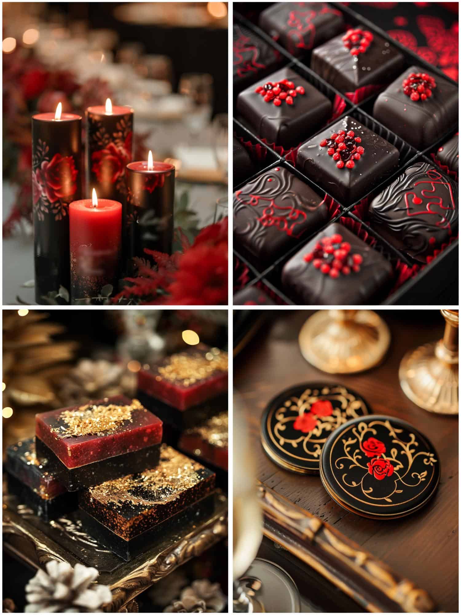 red and black wedding ideas for wedding favors