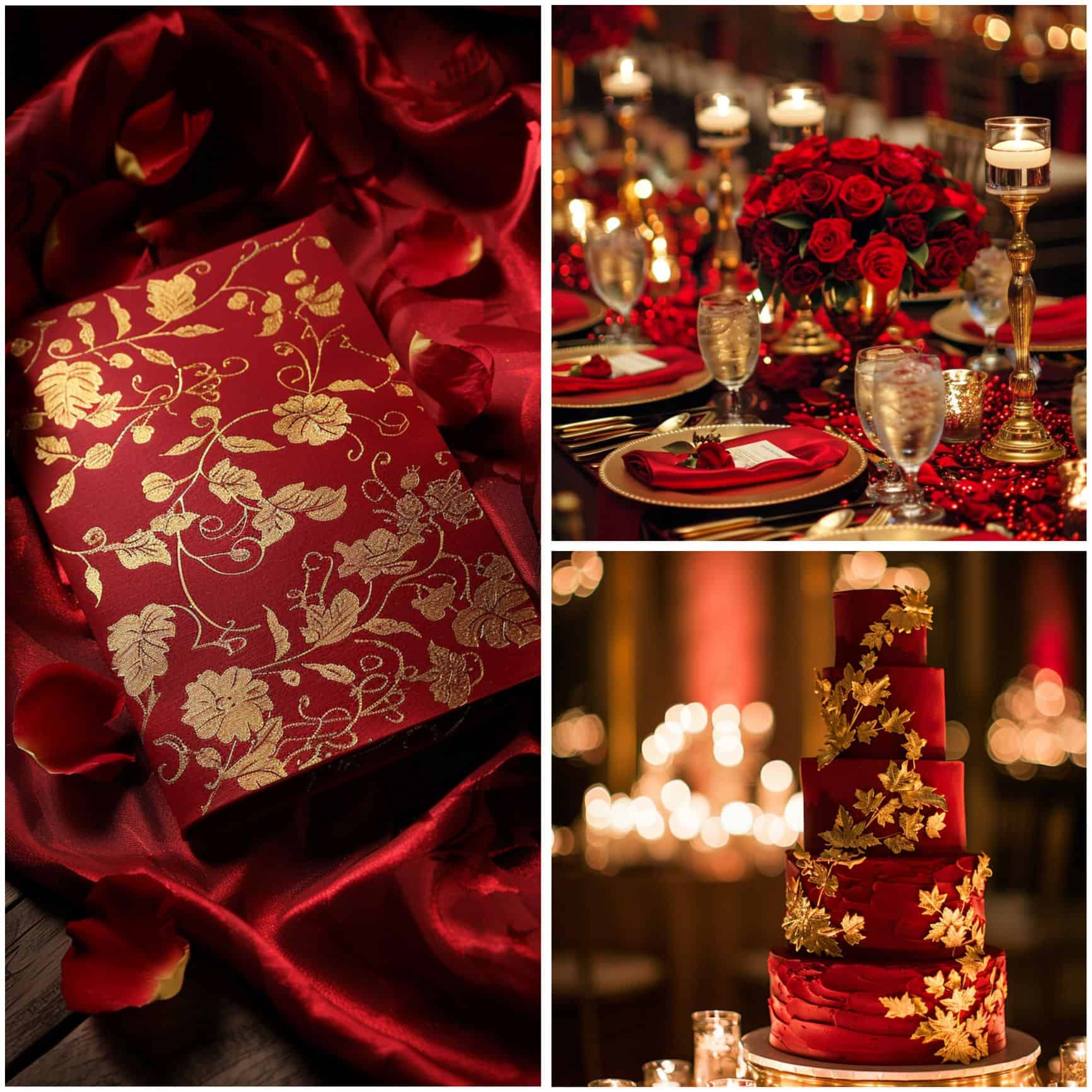 red and gold wedding theme ideas