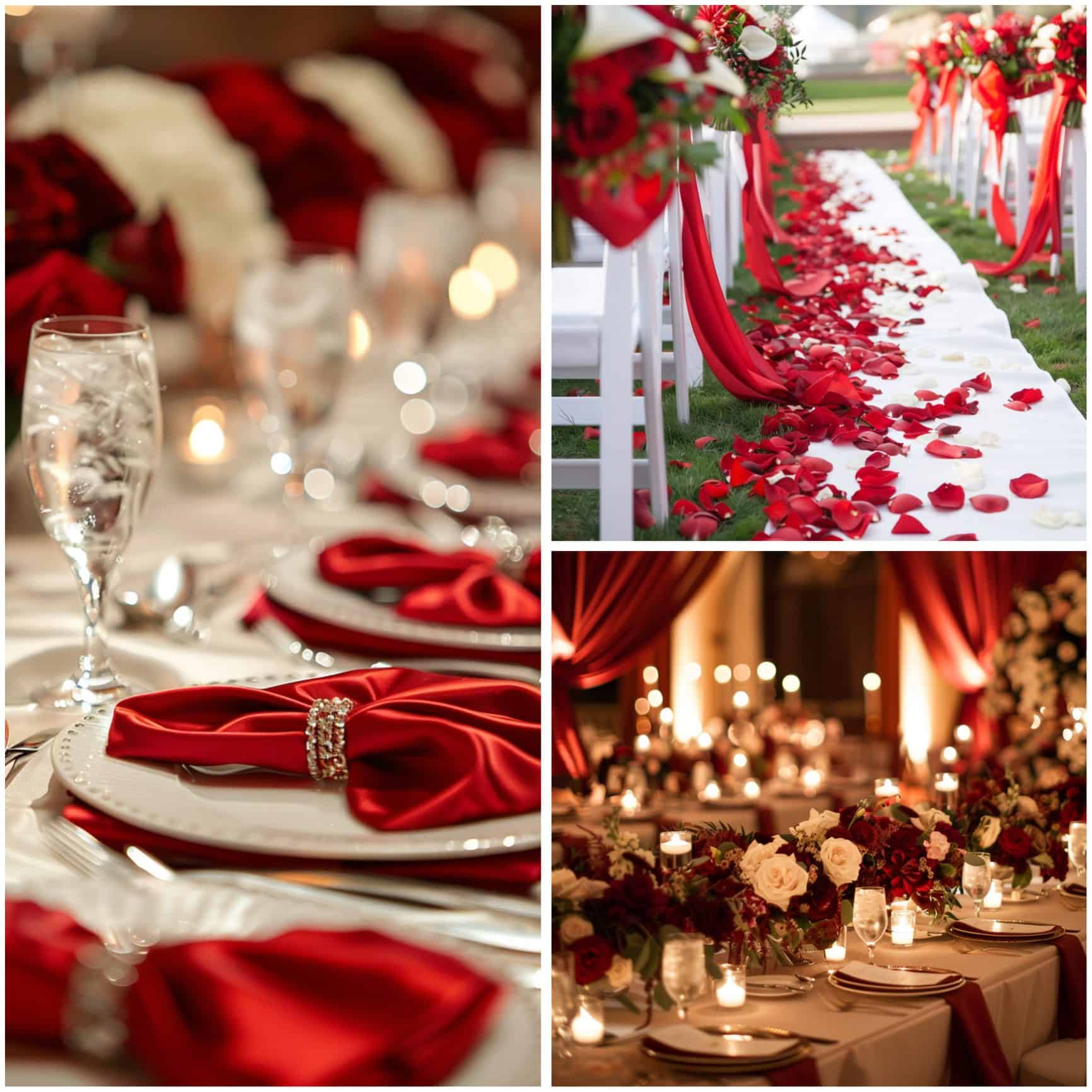 red and white wedding theme ideas
