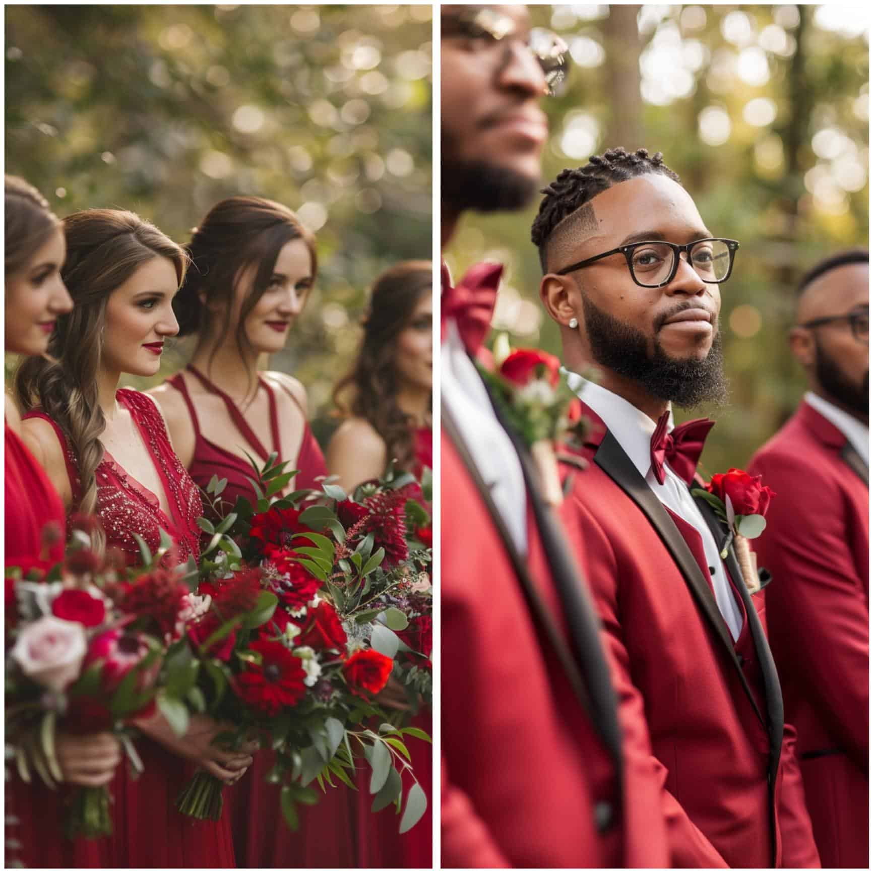 red wedding attire