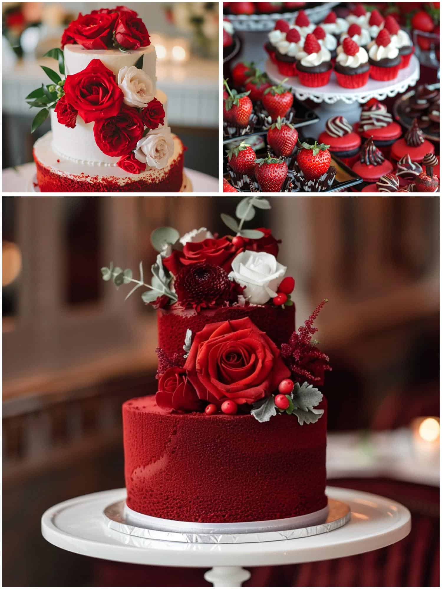 red wedding desserts
