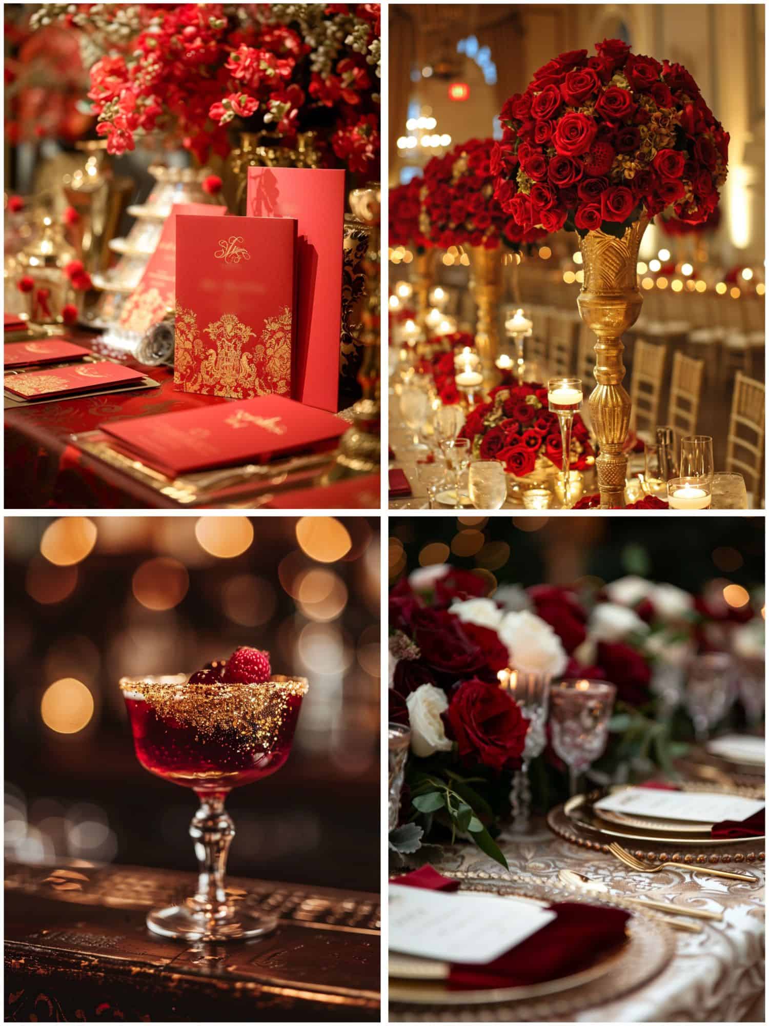 rich red and gold wedding ideas