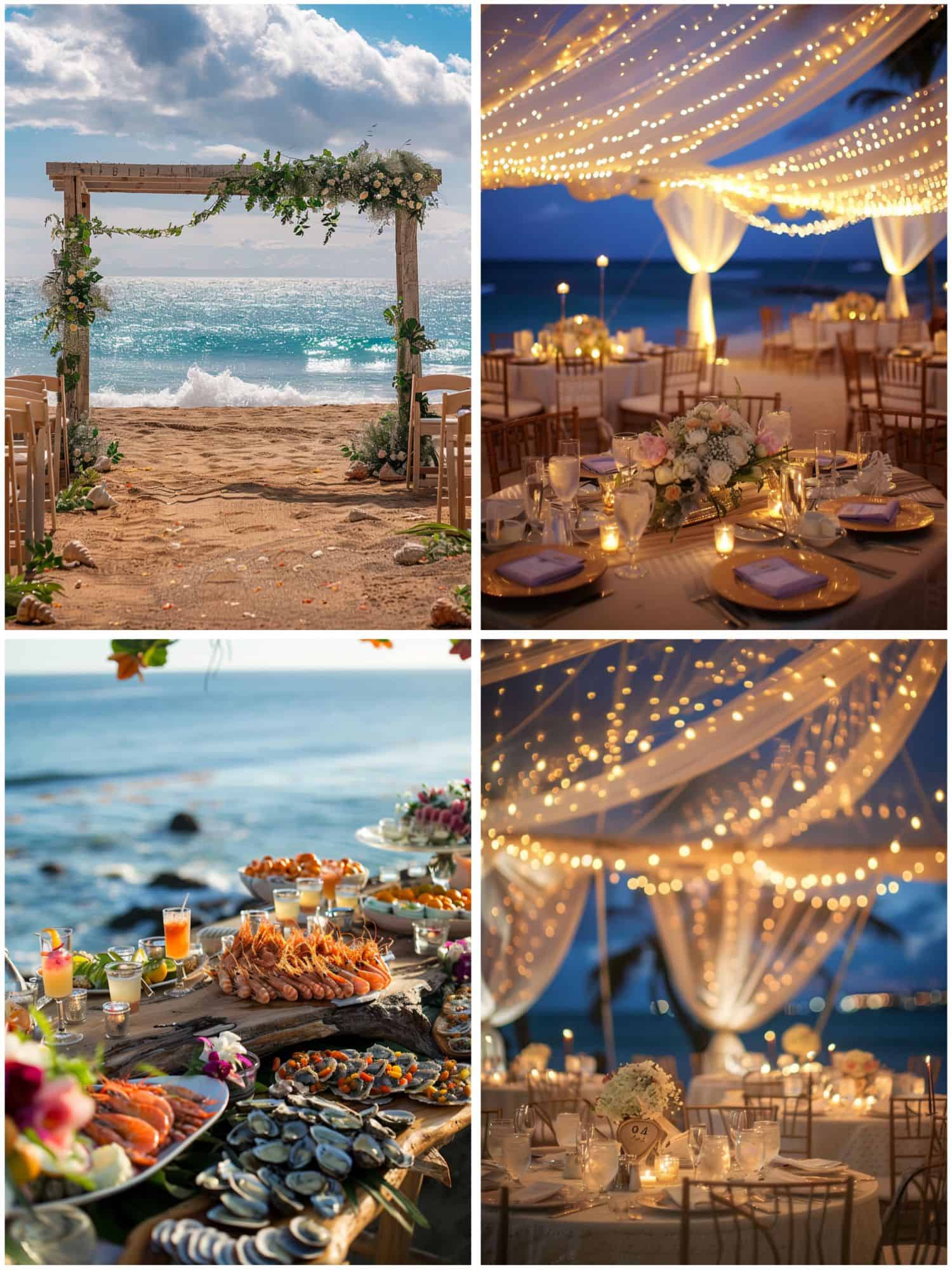 romantic beachside bliss-themed wedding