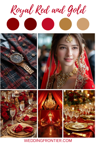 royal red and gold