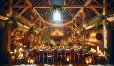 rustic christmas wedding in a barn