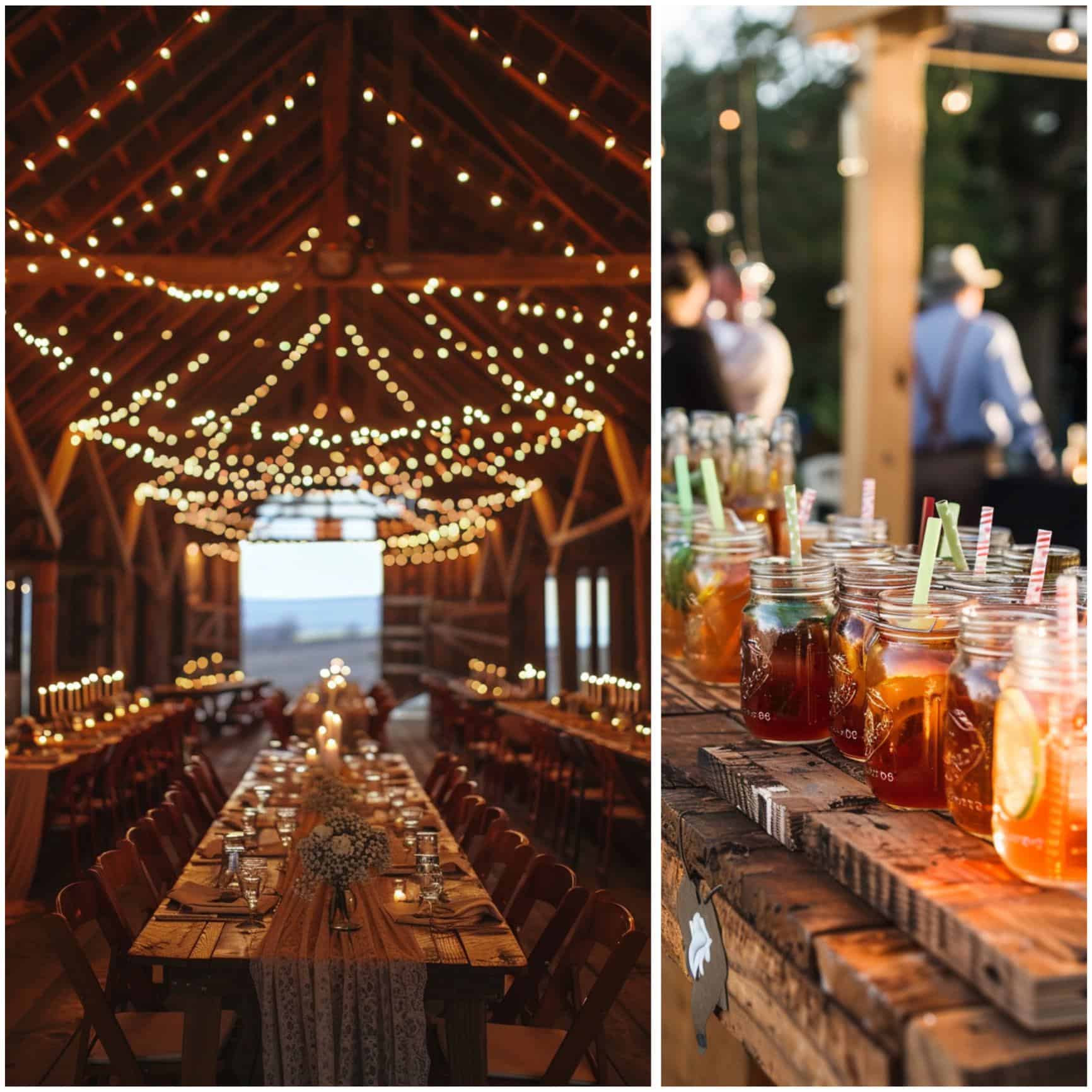 rustic country wedding theme ideas for reception