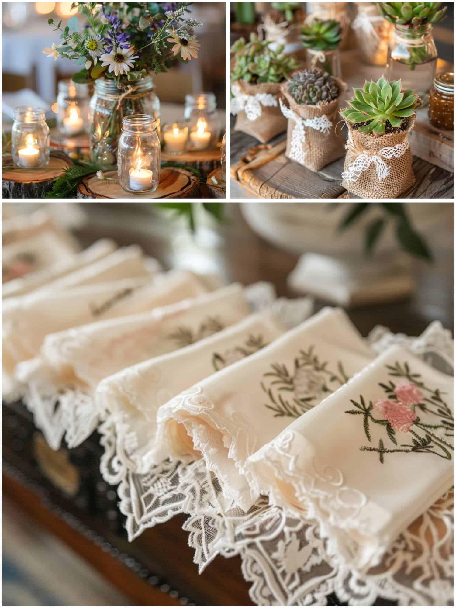 rustic country wedding theme ideas for wedding favors