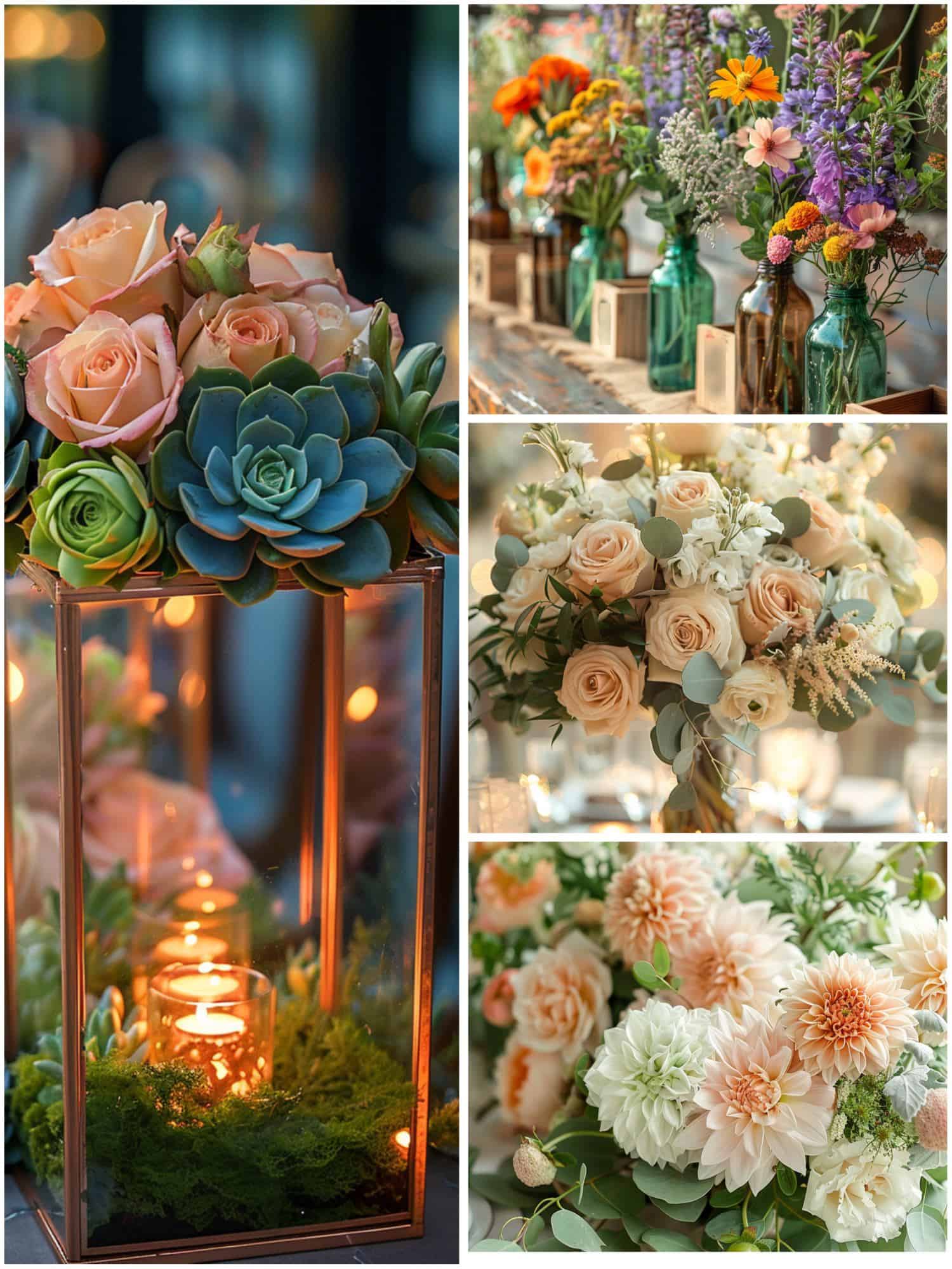 sage green wedding centerpieces