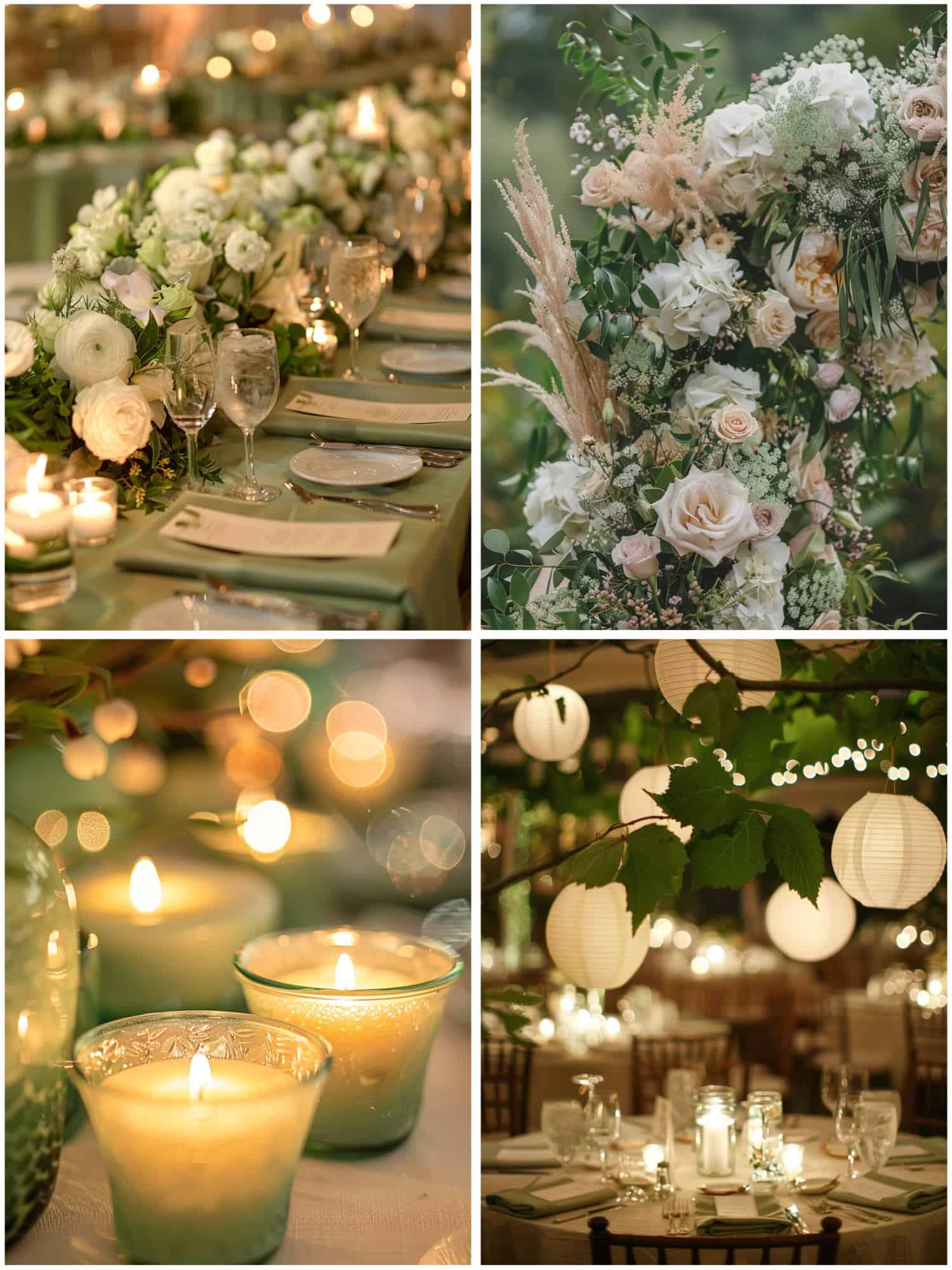 sage green wedding theme ideas for decoration