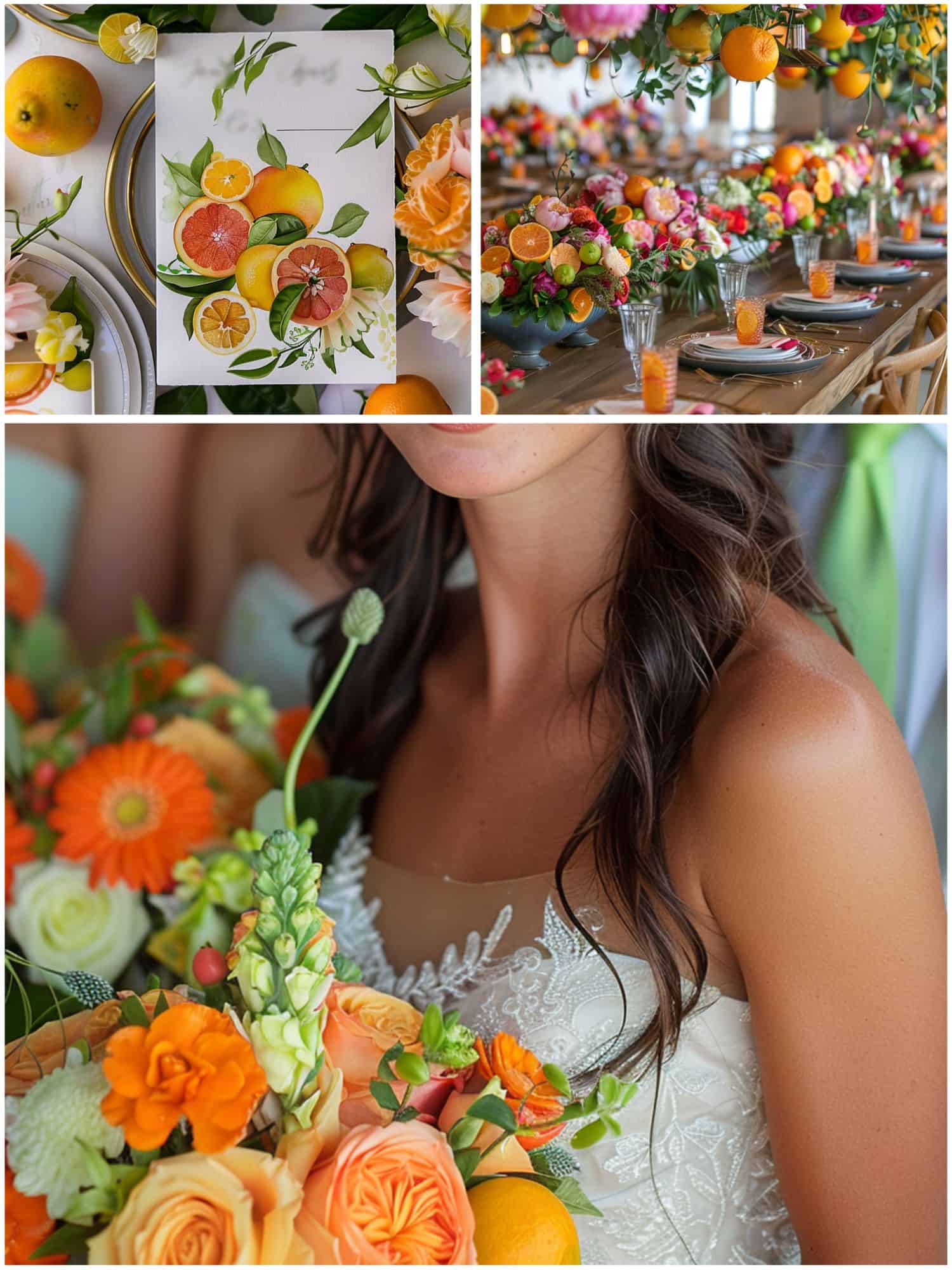 summer wedding theme ideas with a citrus motif