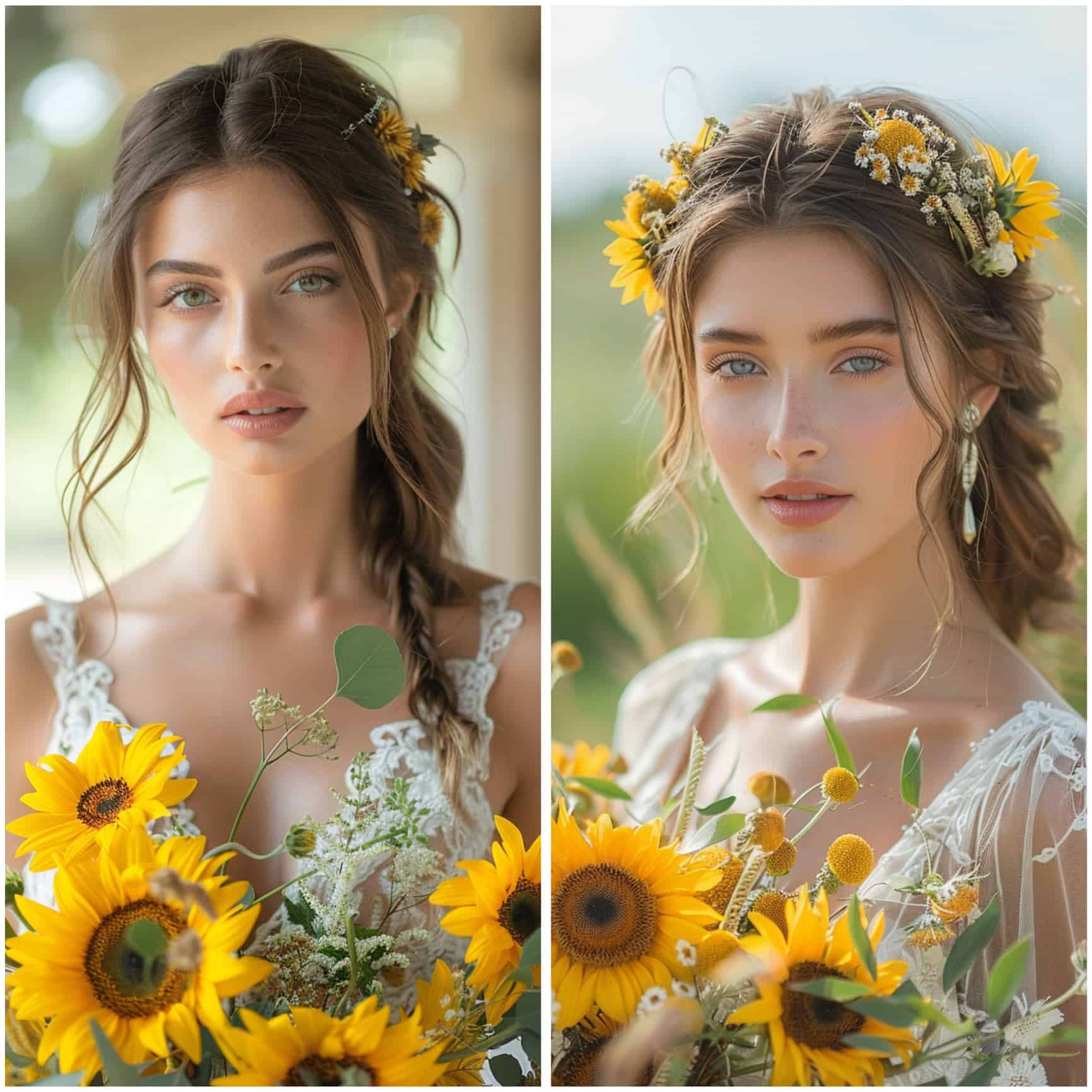 sunflower wedding attire