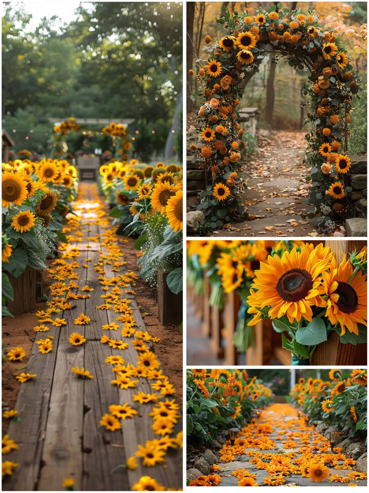 sunflower wedding theme ideas for ceremony