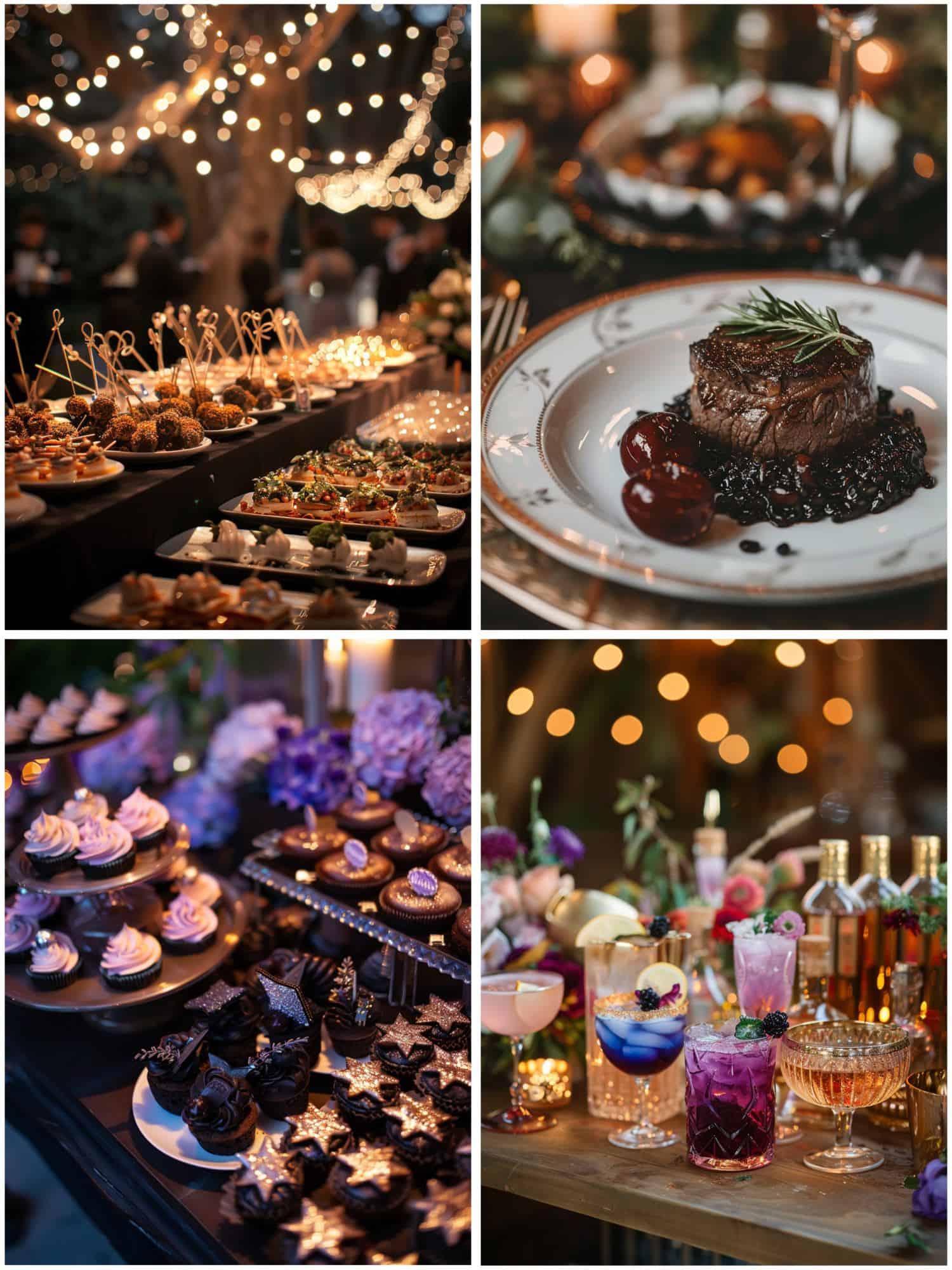 twilight wedding theme ideas for food and drinks