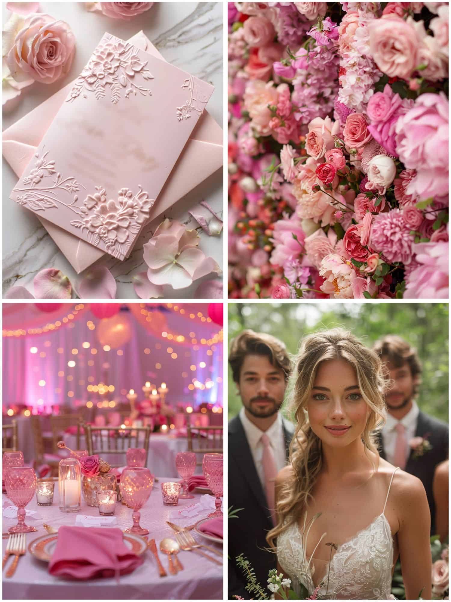 various ways to incorporate pink wedding theme ideas