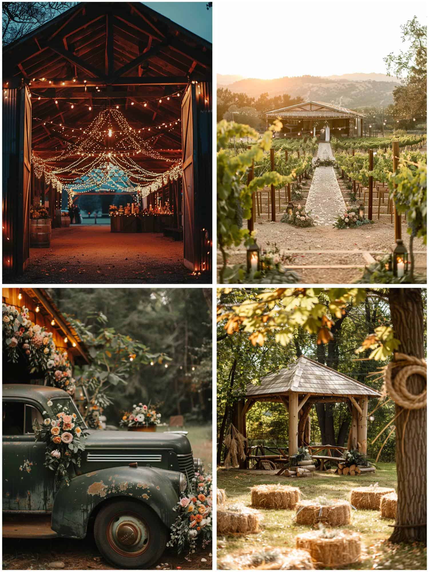 venue decor ideas for rustic wedding