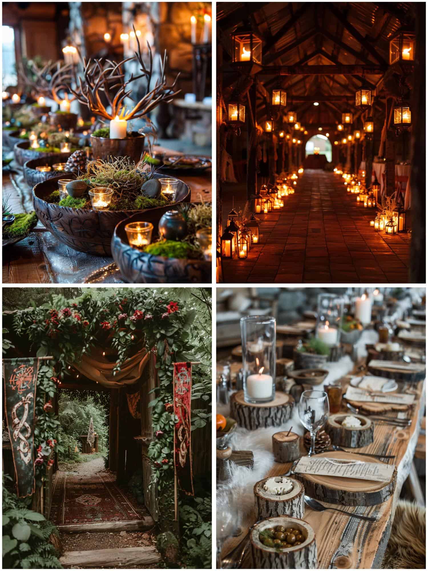 viking-inspired wedding decorations