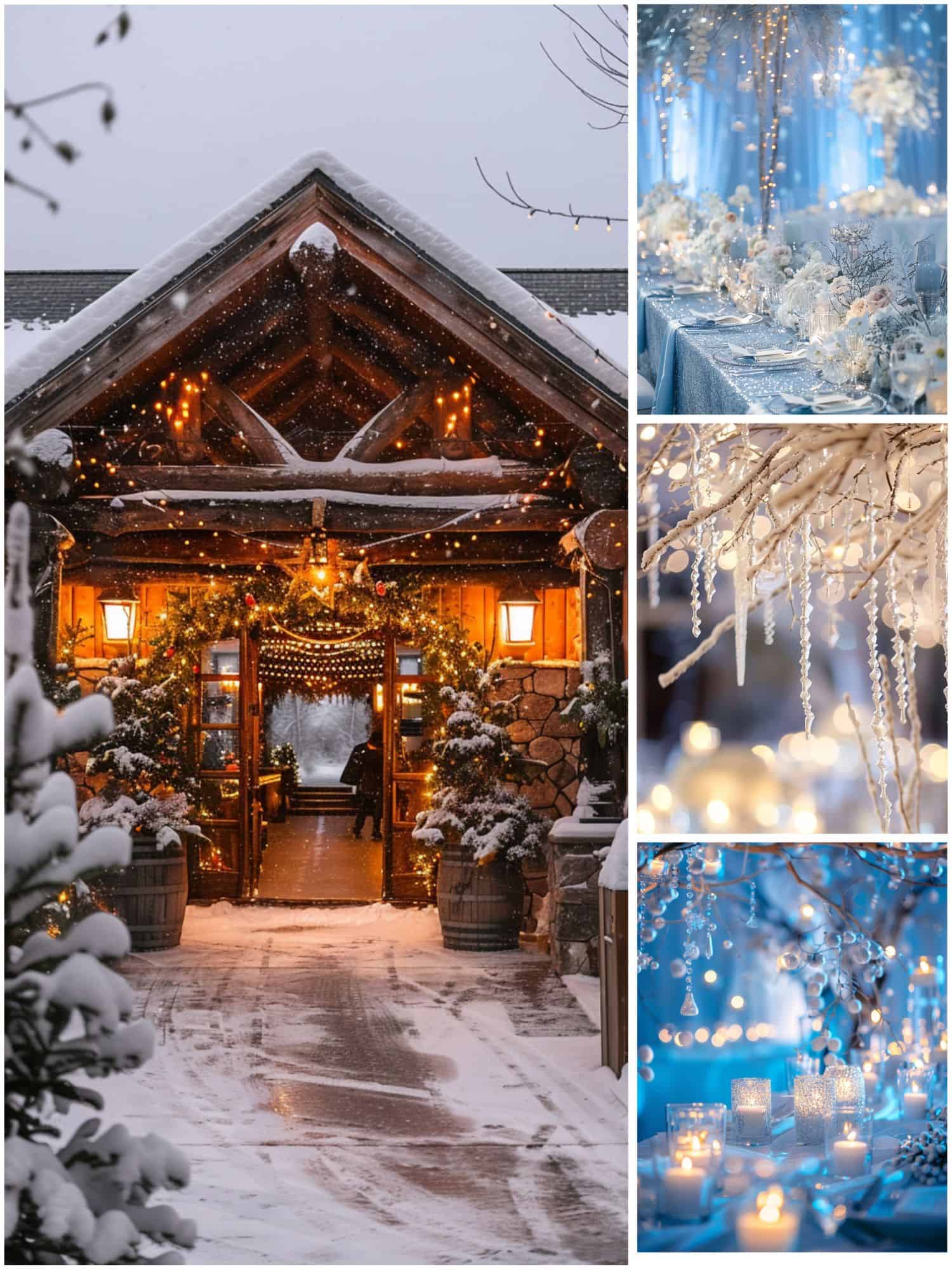 winter wonderland-inspired christmas wedding theme ideas