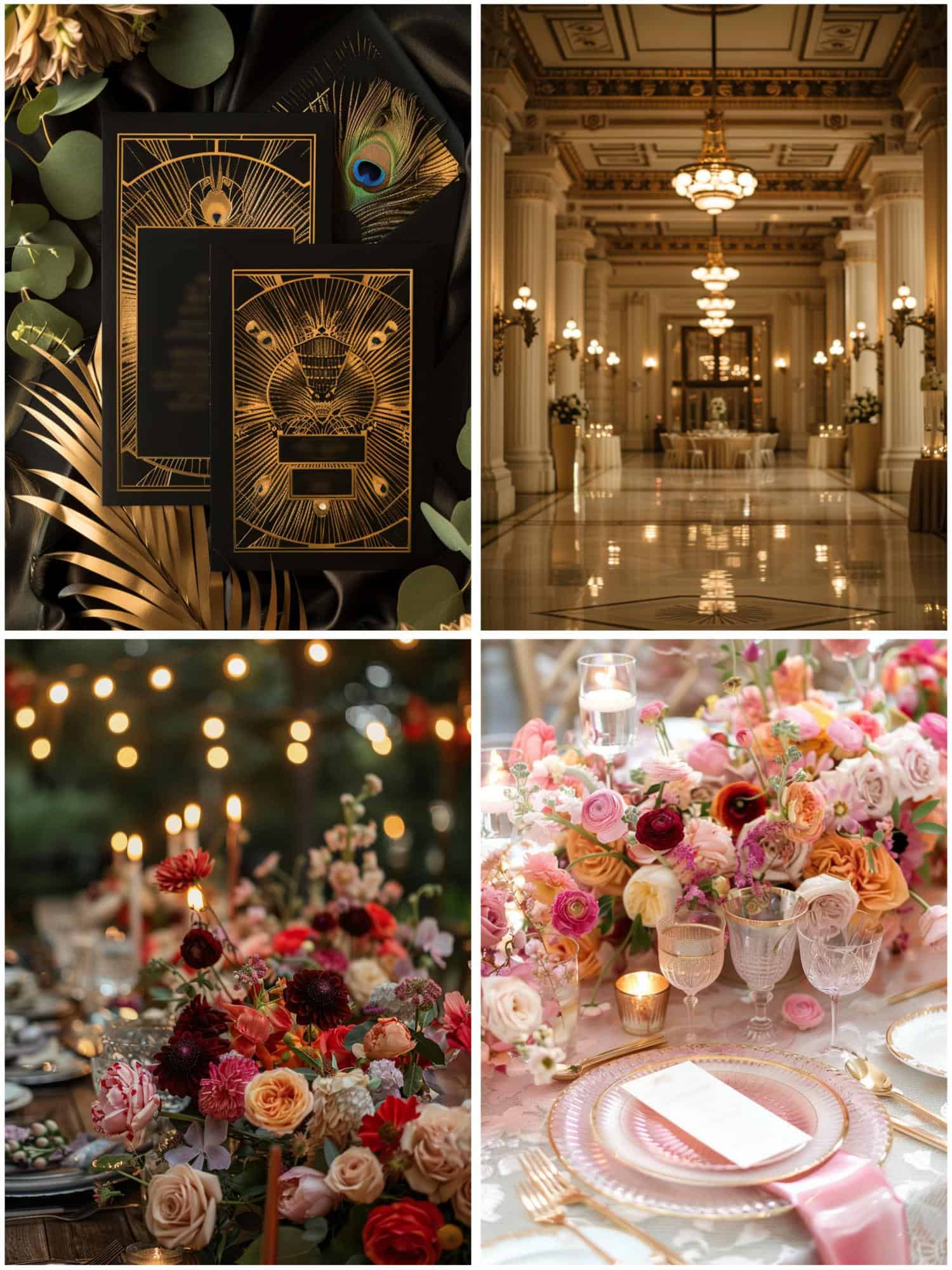 art deco inspiration for a 1920s-themed wedding