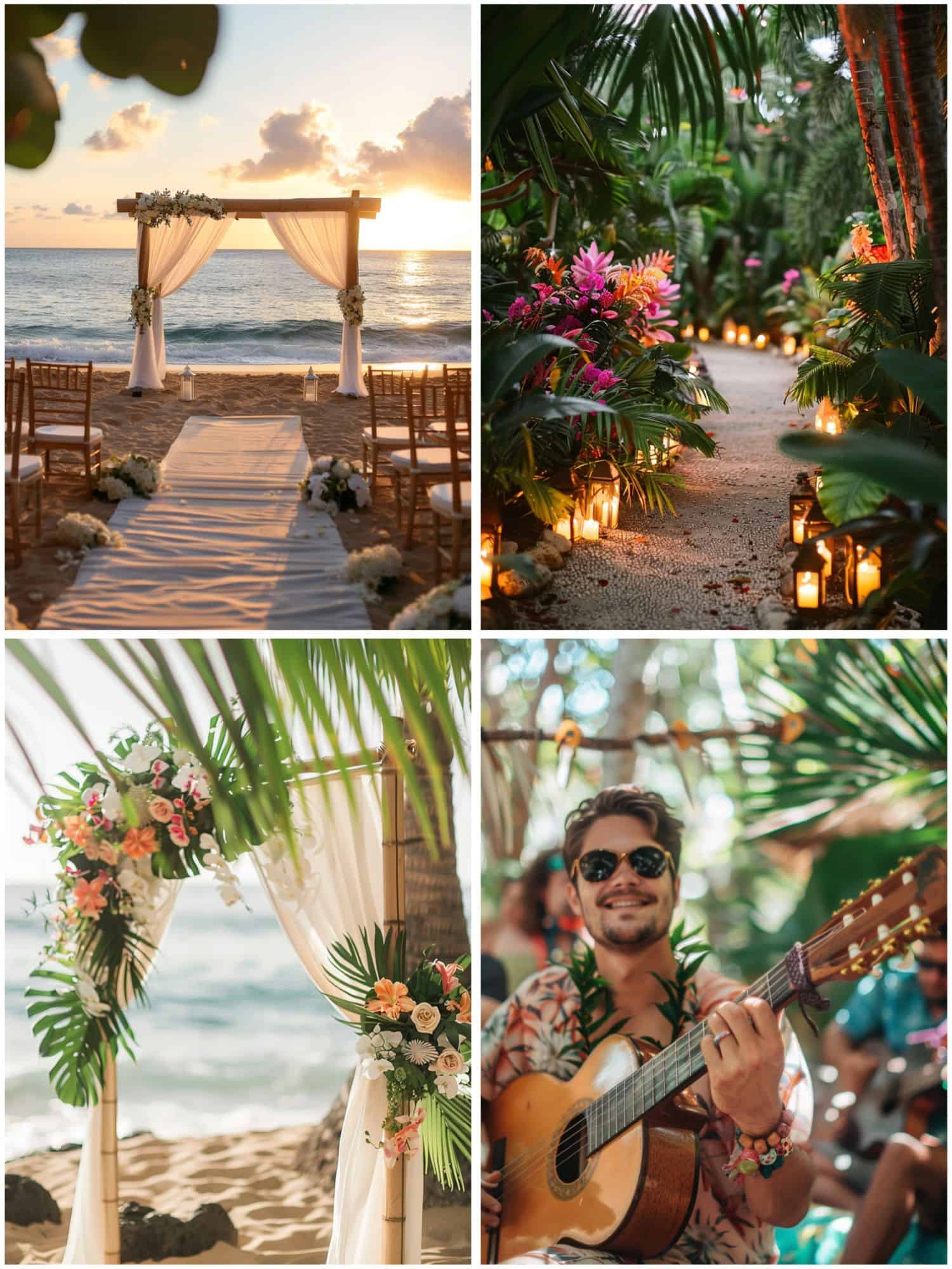 beachside tropical wedding theme ideas