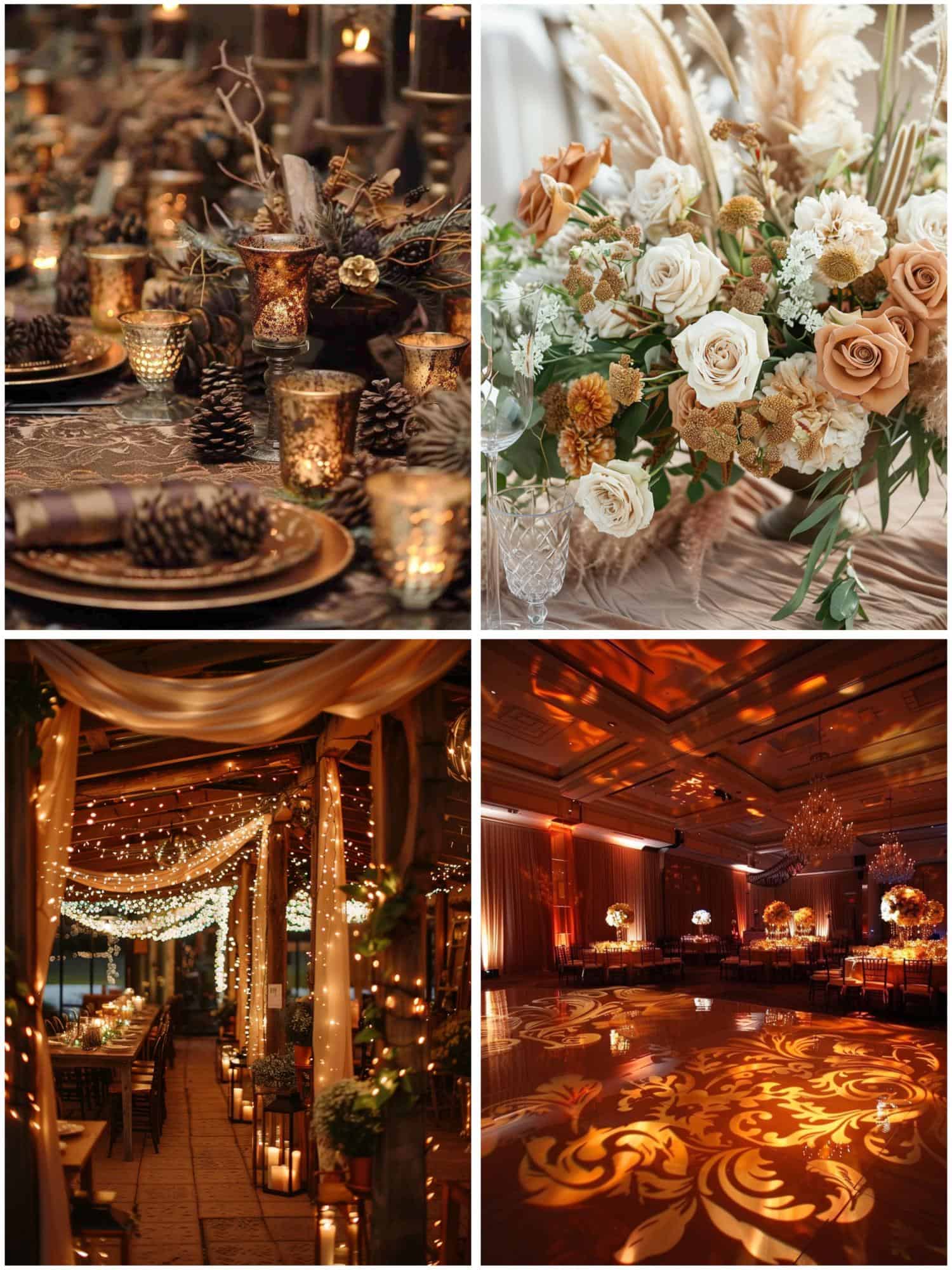 brown wedding theme ideas for decor