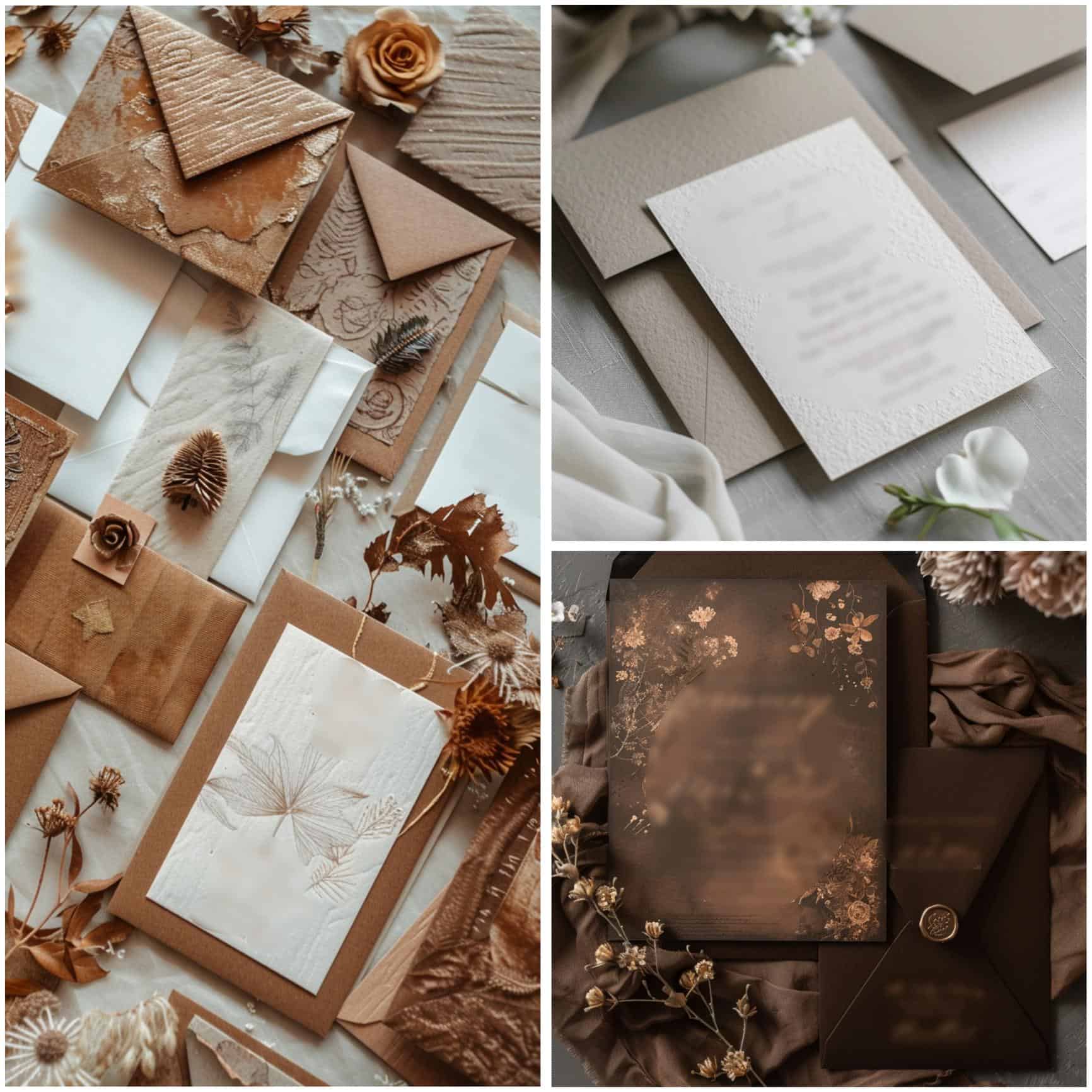 brown wedding theme ideas for invitations