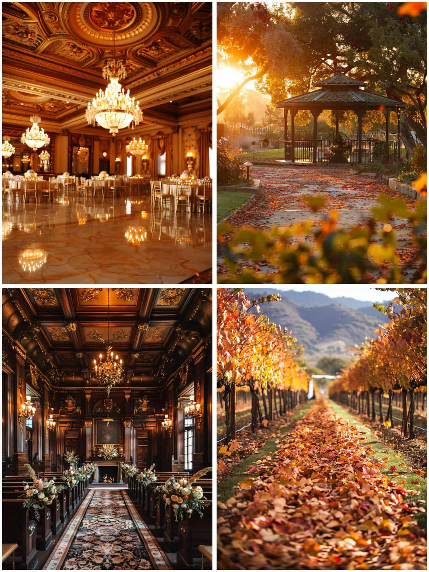 burnt orange and gold wedding theme ideas for venues