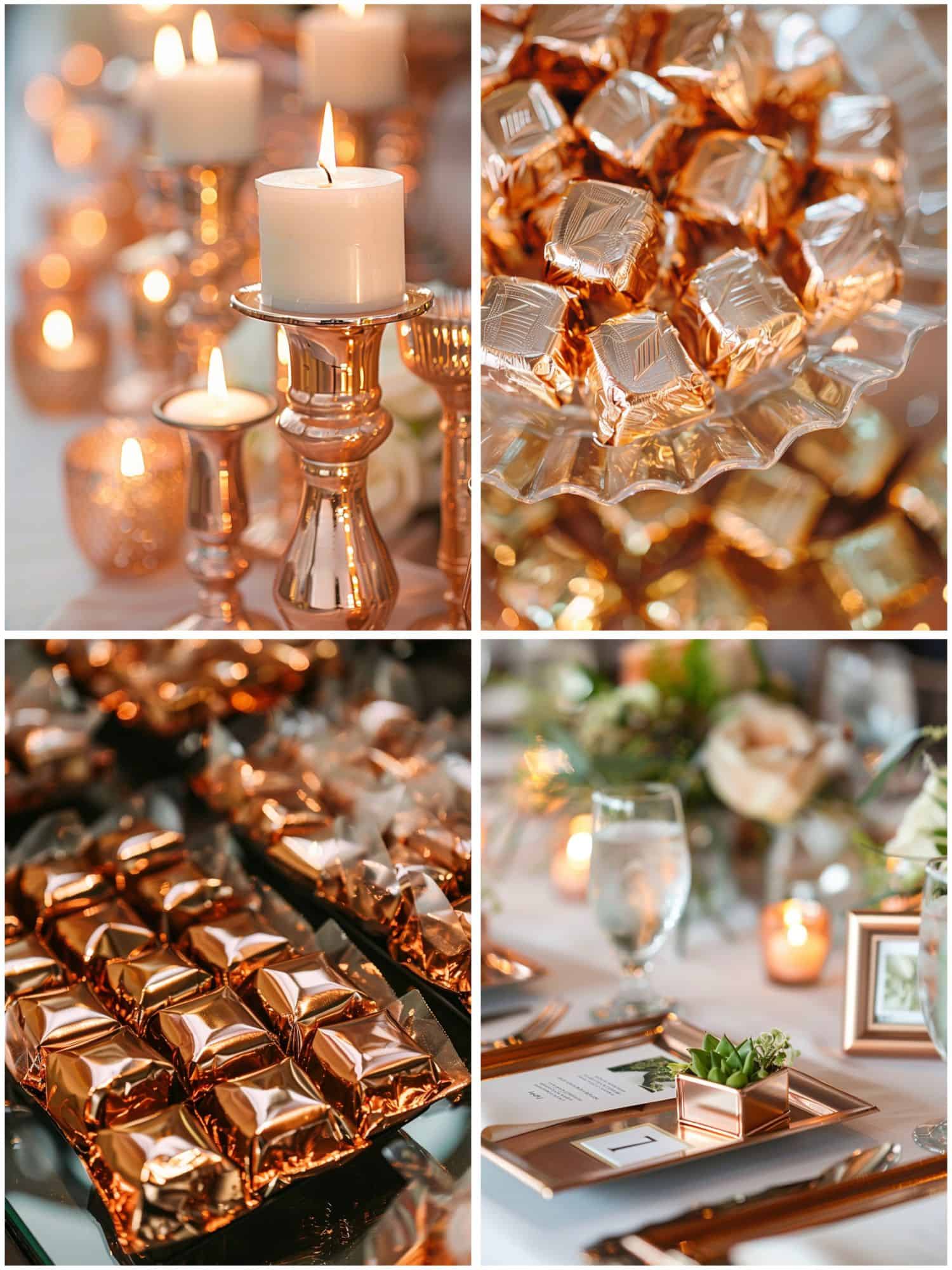 copper wedding favor ideas