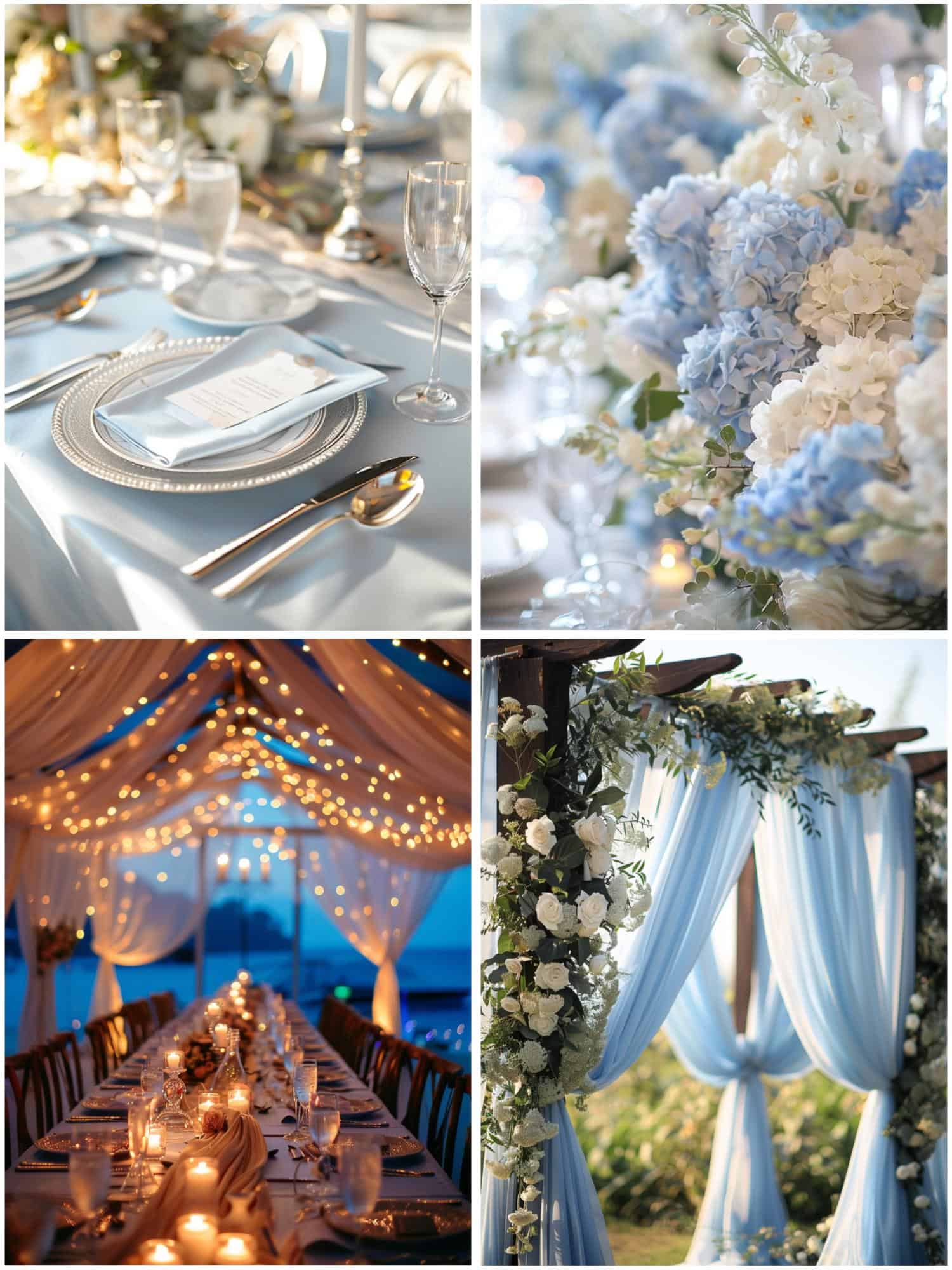 decor ideas for a light blue wedding theme