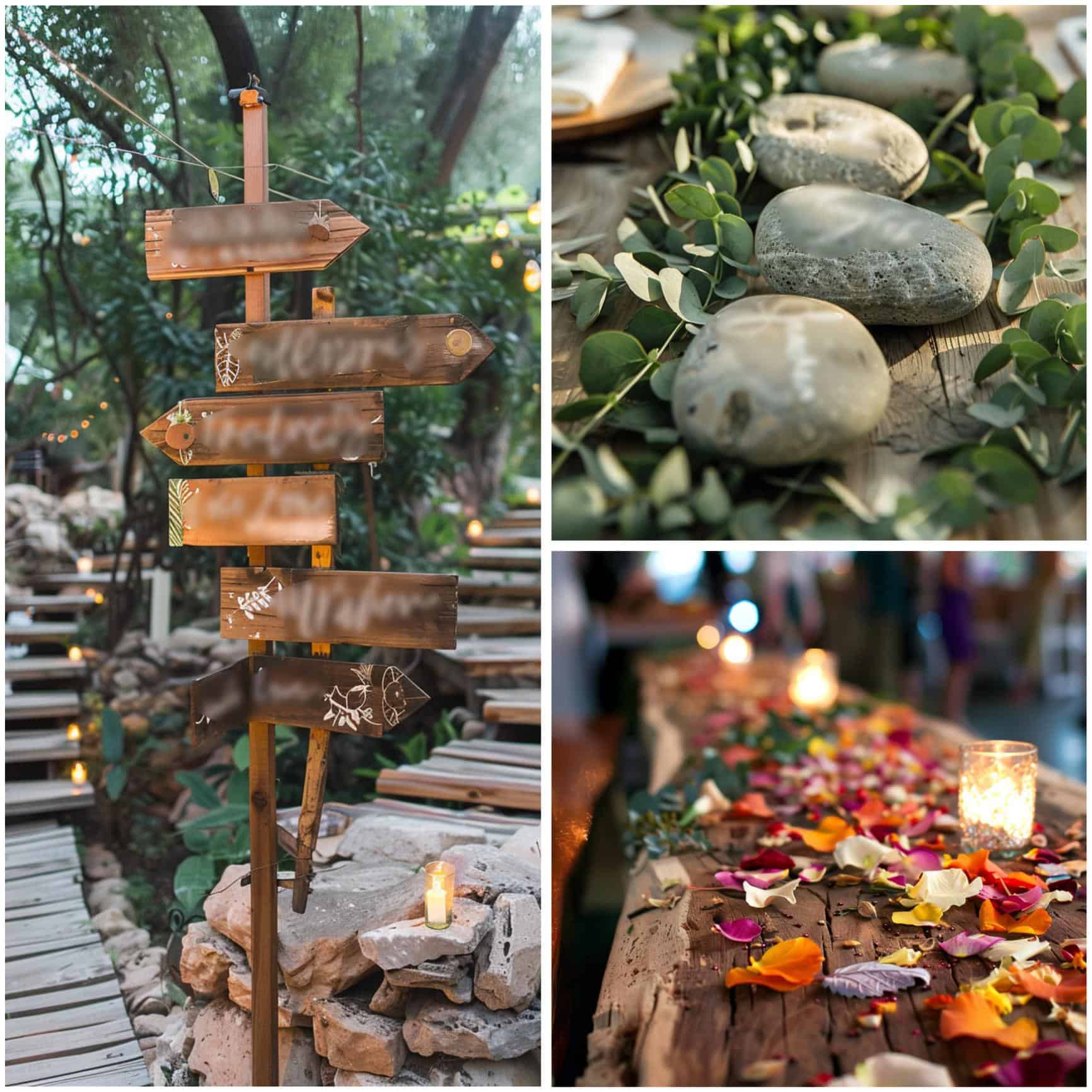 diy wedding decor ideas for a nature wedding theme