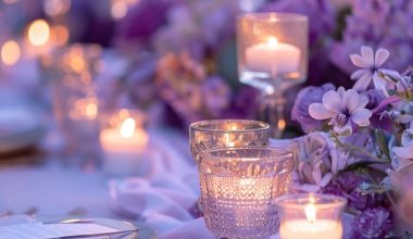 elegant purple table setting