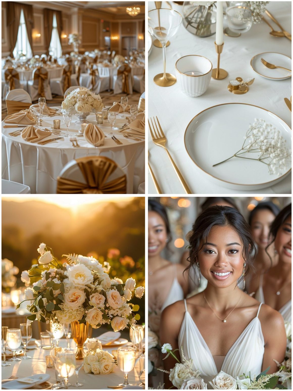Pristine White and Gold Wedding Theme Ideas for Purity