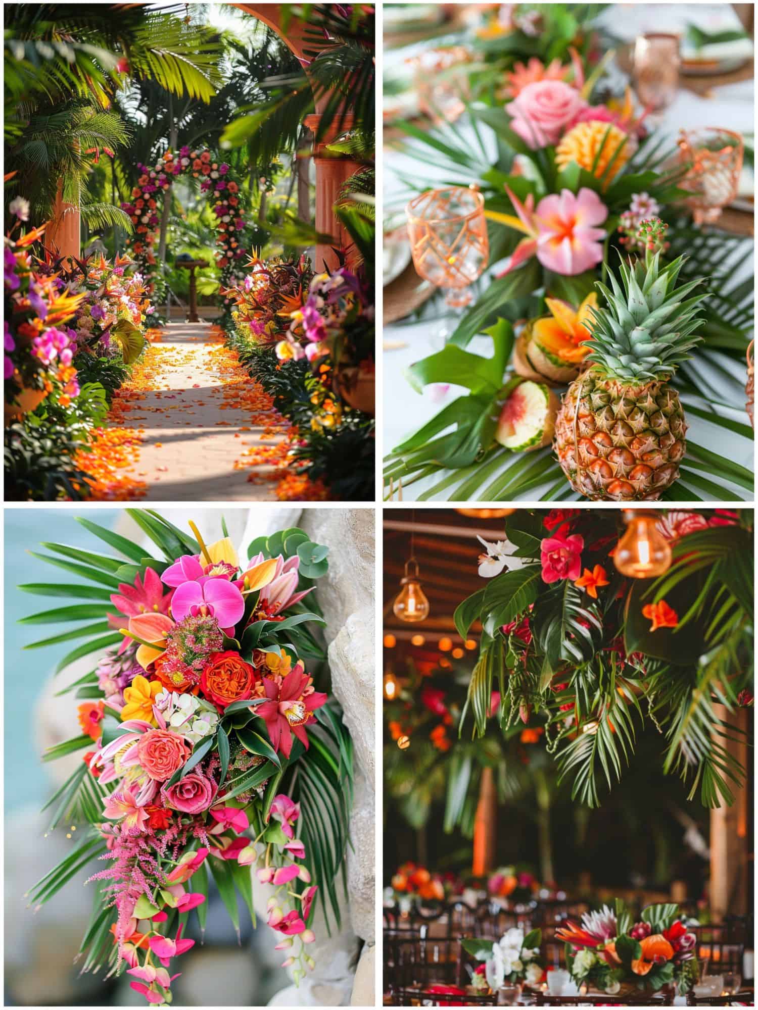 exotic floral arrangements for a tropical wedding