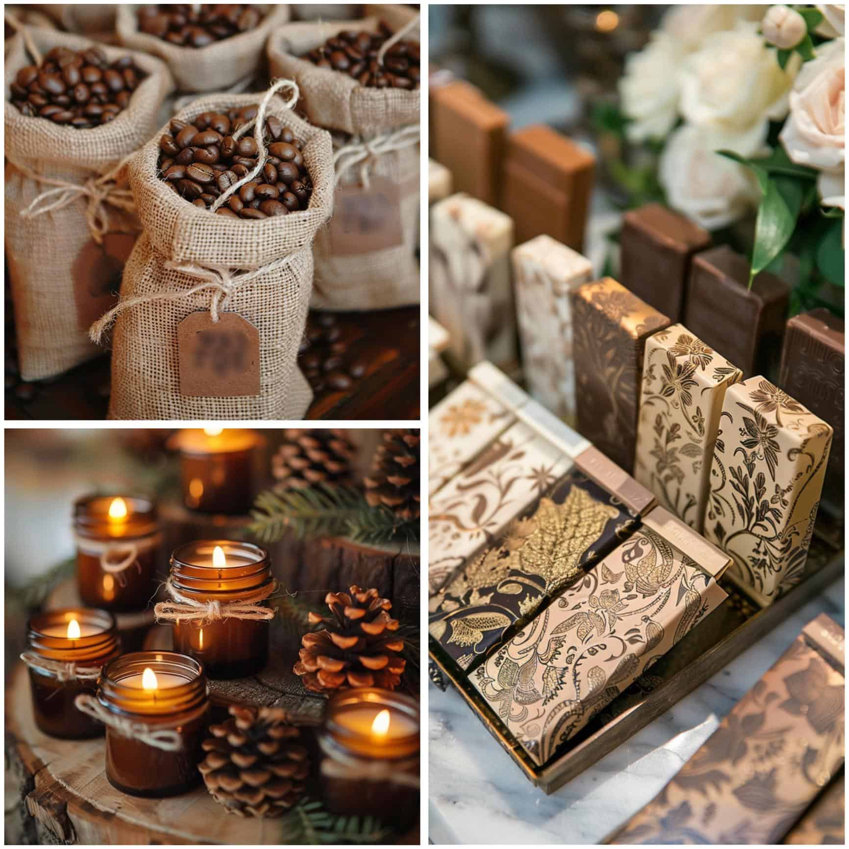 favor ideas for a brown-themed wedding