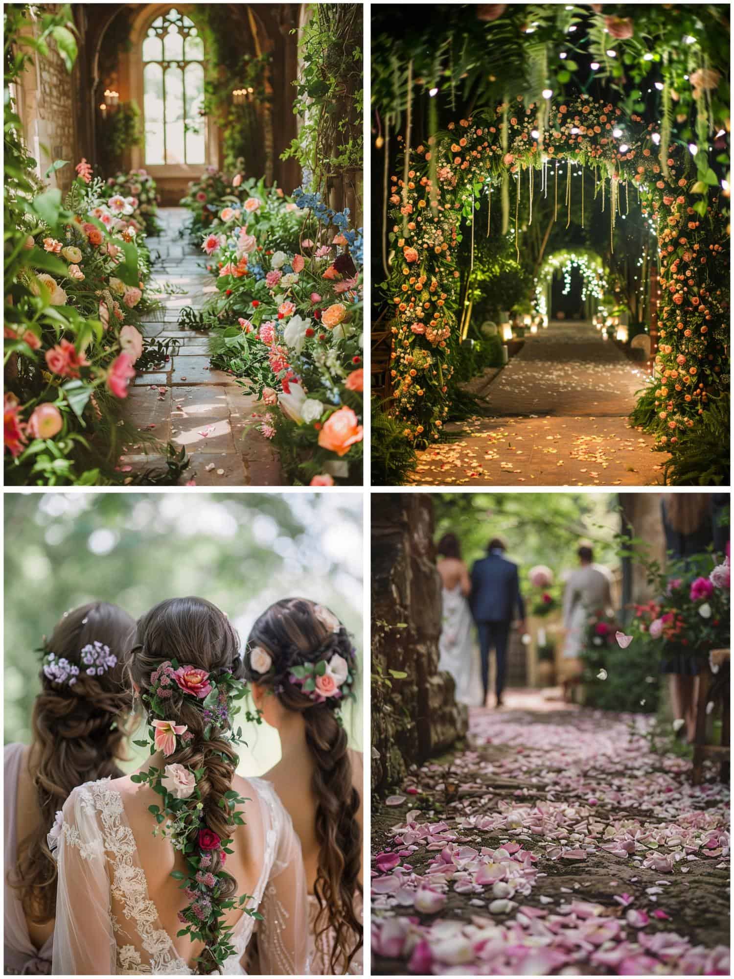 floral rapunzel-themed wedding