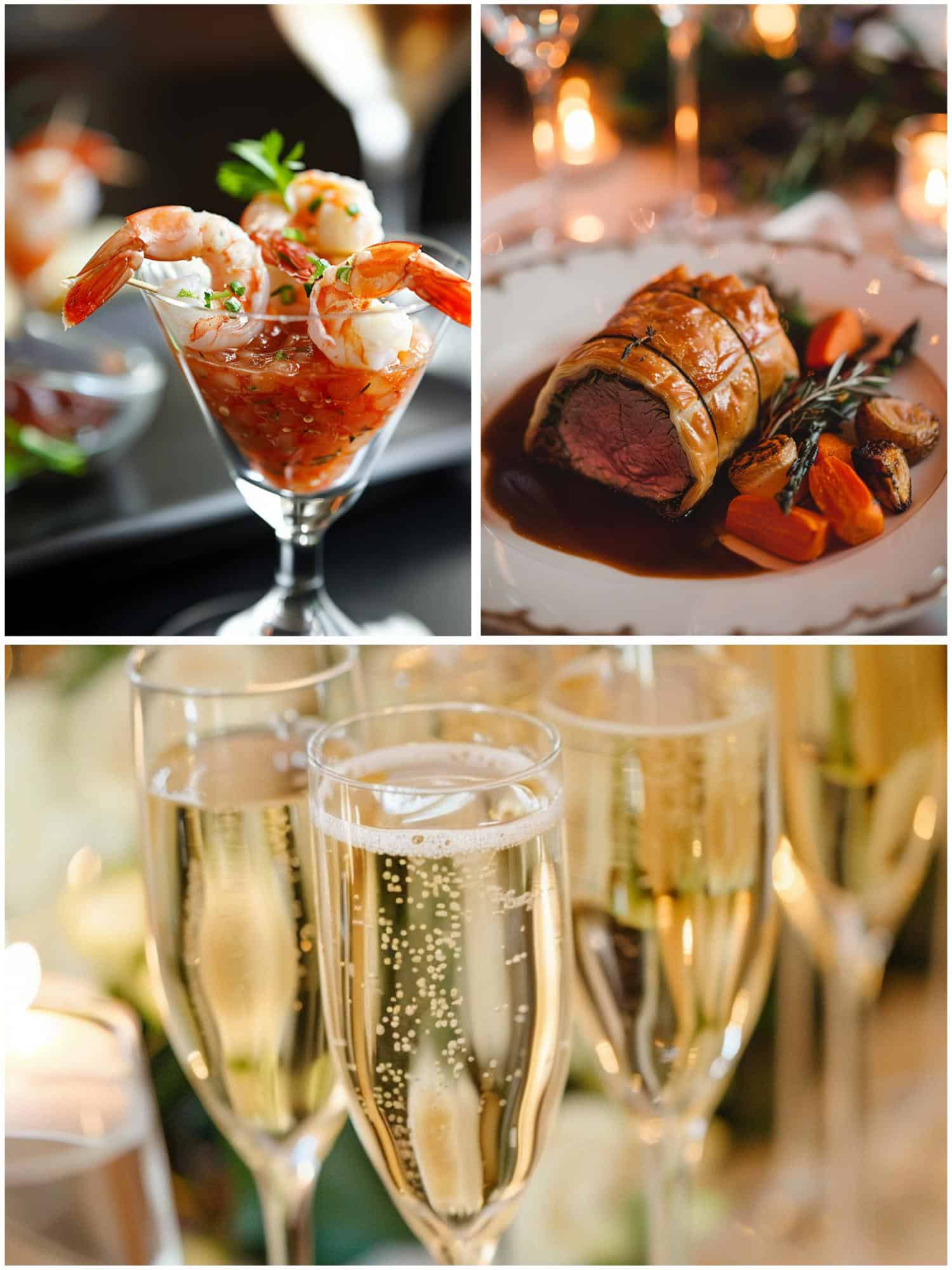 food and drink ideas for a classic wedding theme