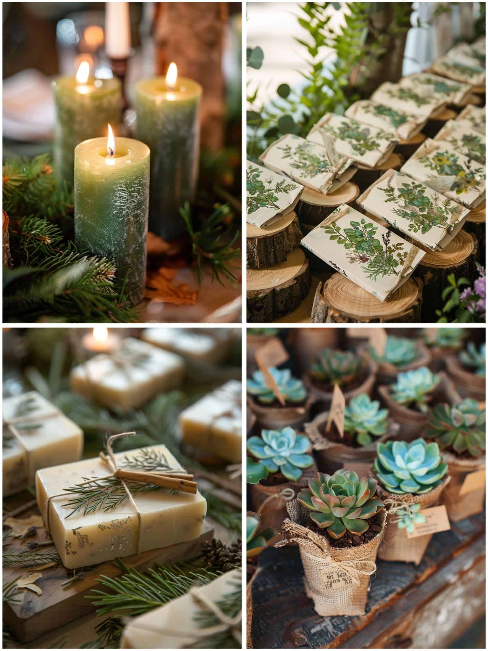 forest green wedding favor ideas