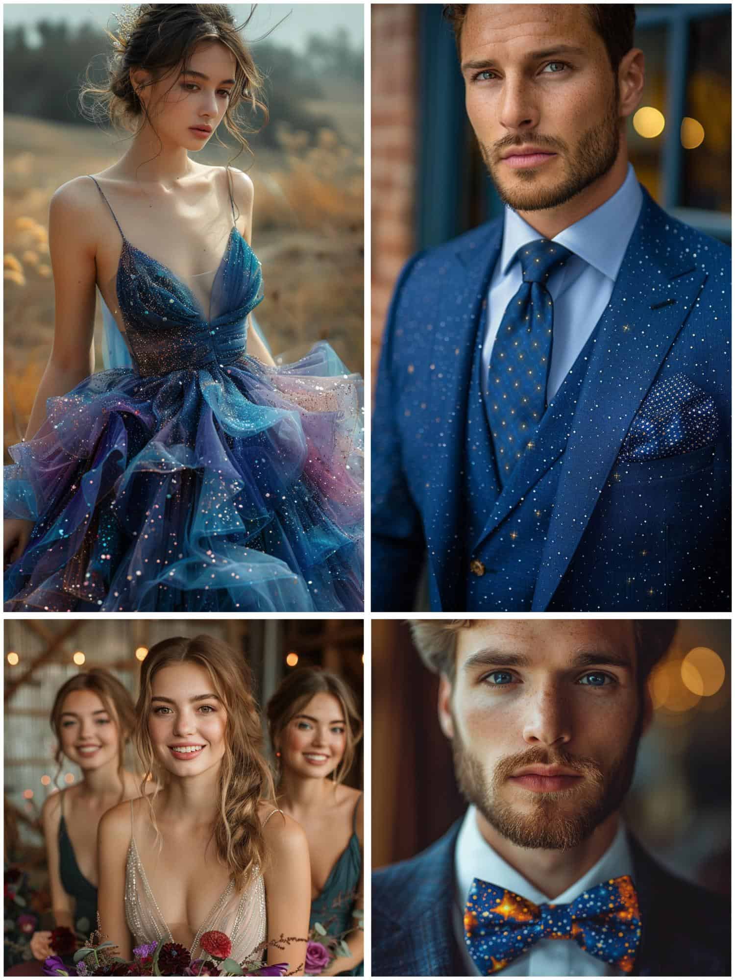 galaxy-inspired wedding attire