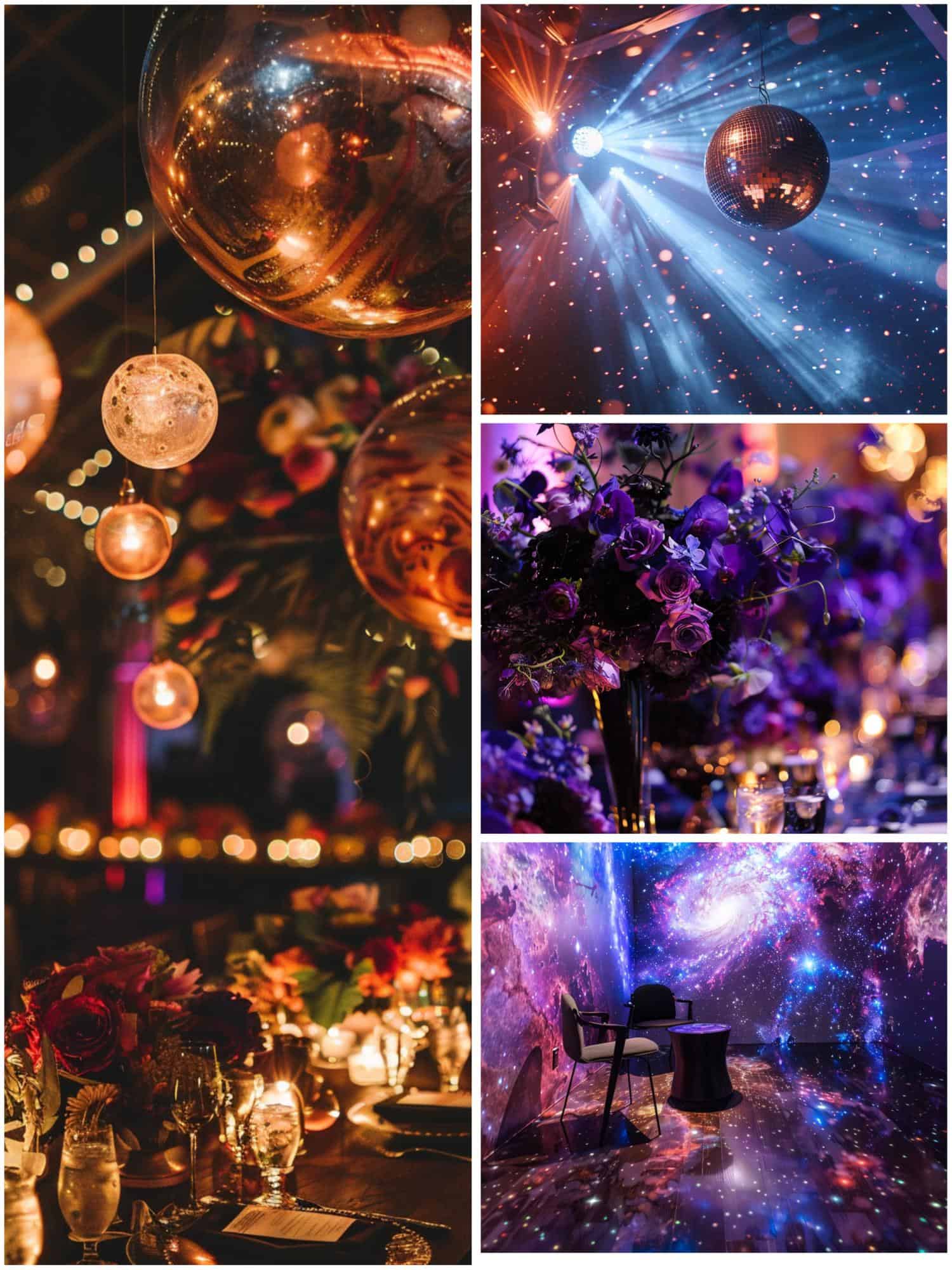 galaxy wedding theme ideas for decor