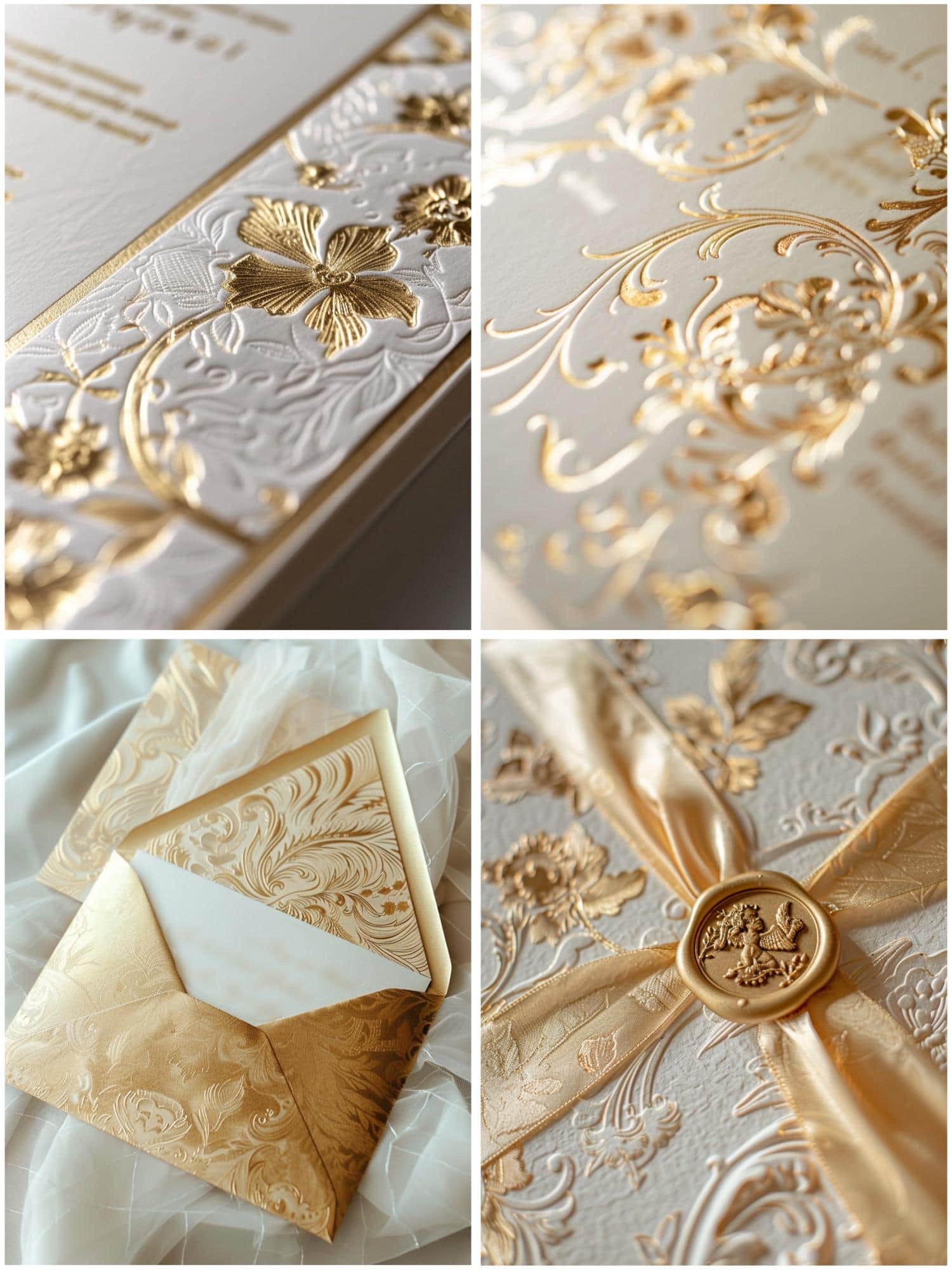 gold wedding theme ideas for invitations