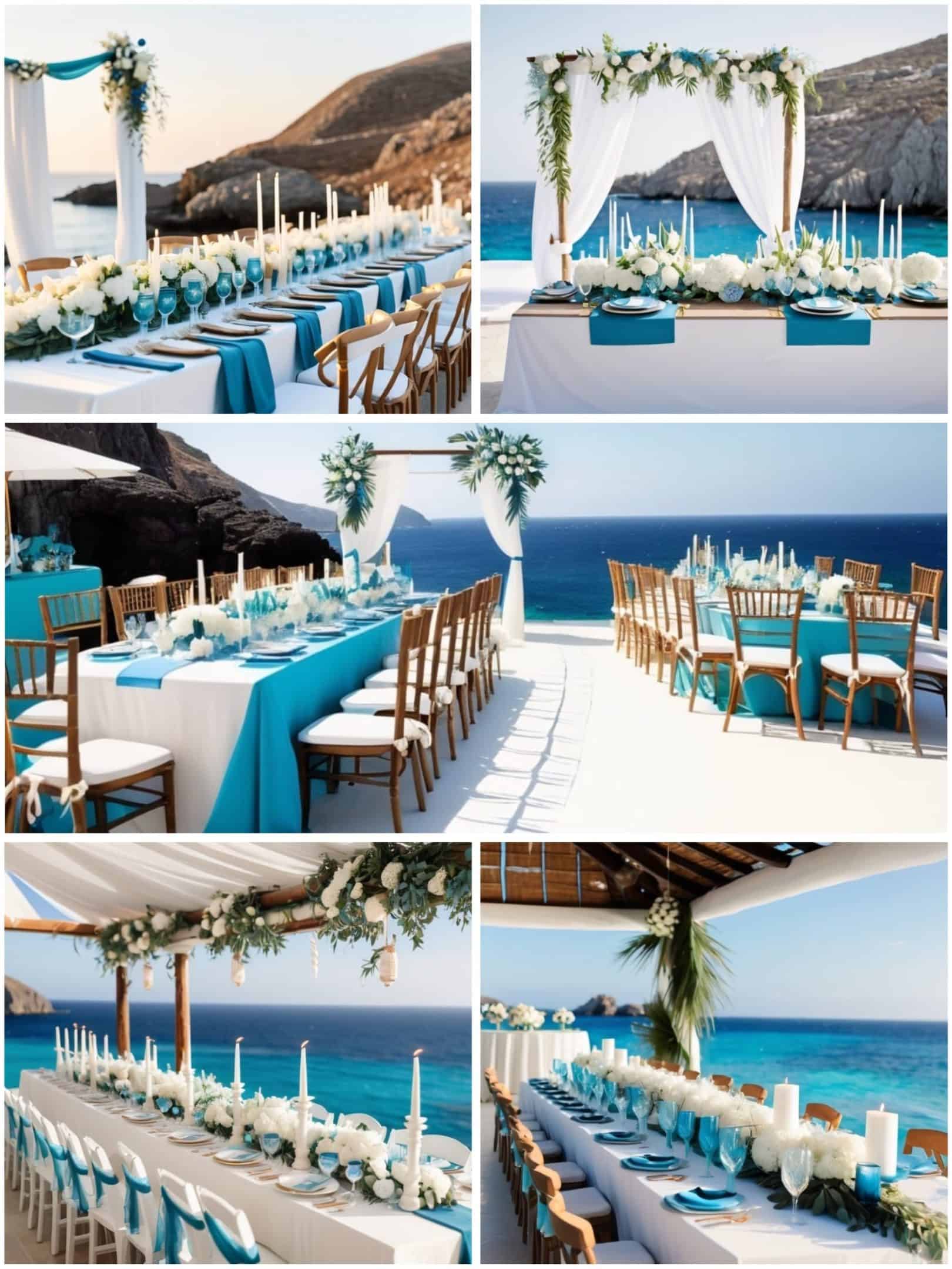 greek-inspired wedding reception decor