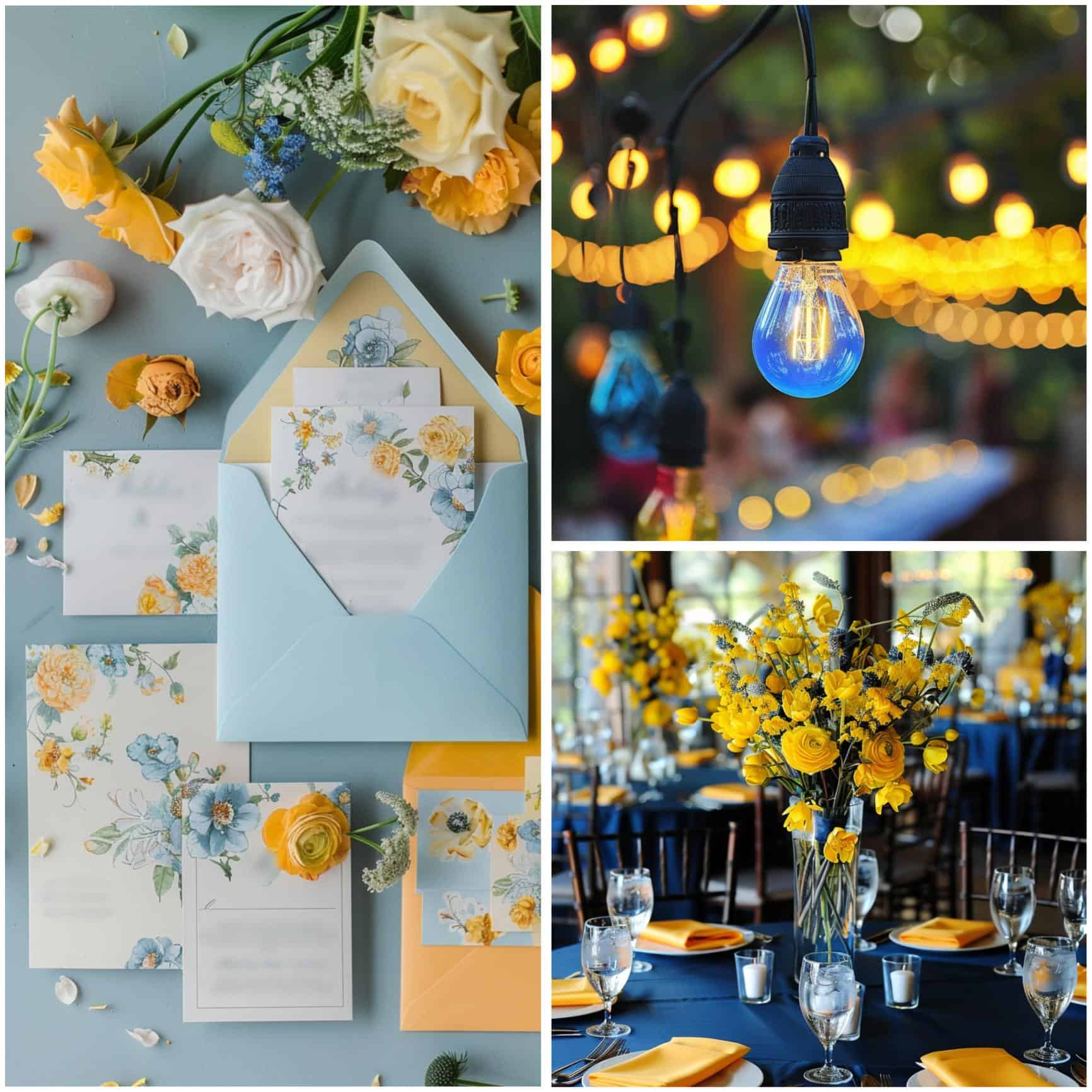 harmonious blue and yellow theme ideas