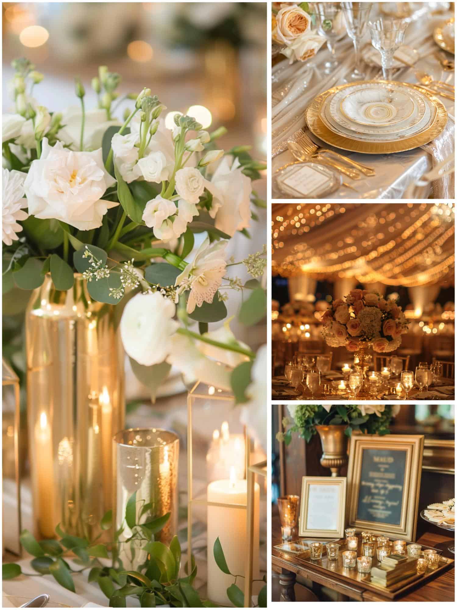 ideas for a golden wedding reception