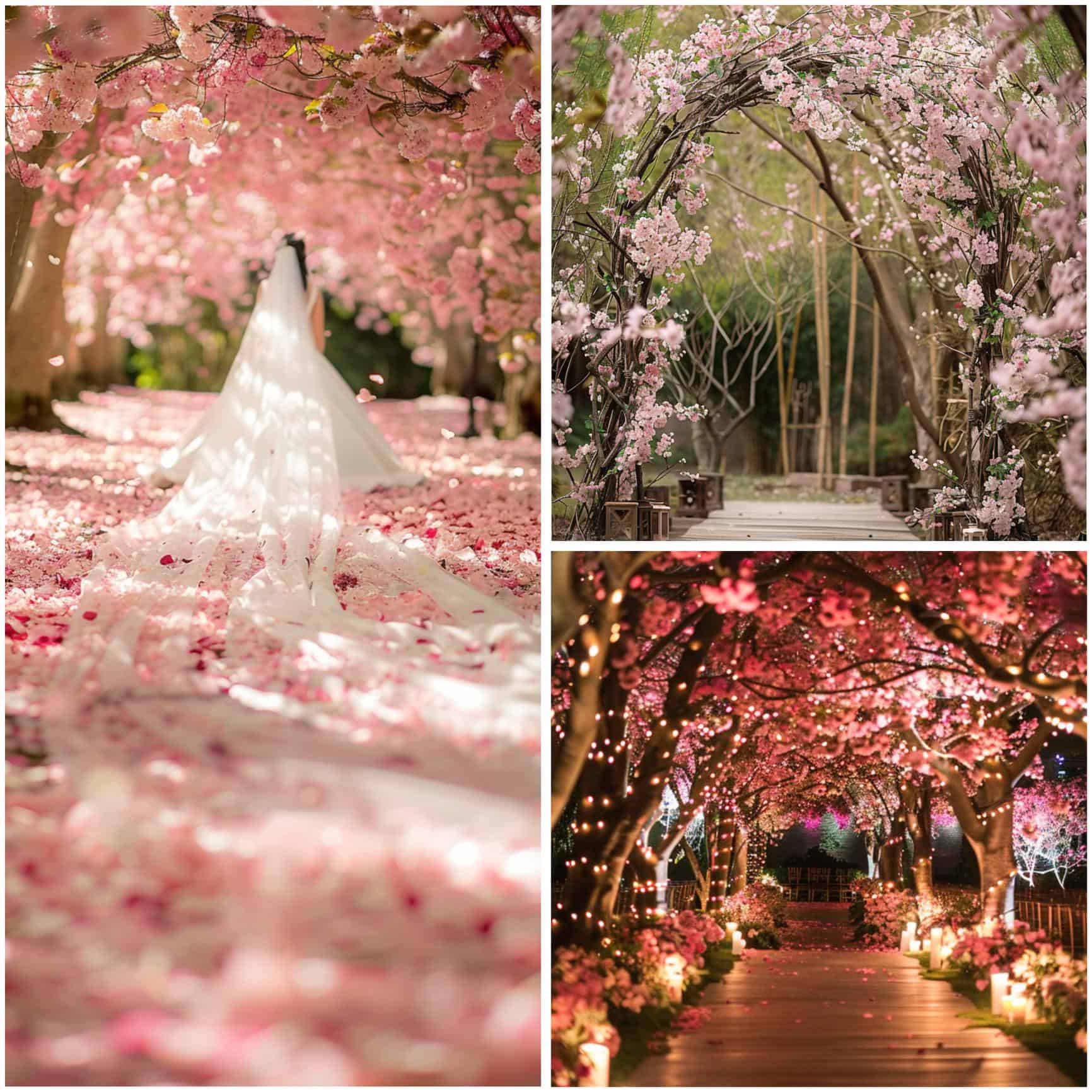 ideas for incorporating cherry blossoms into the ceremony