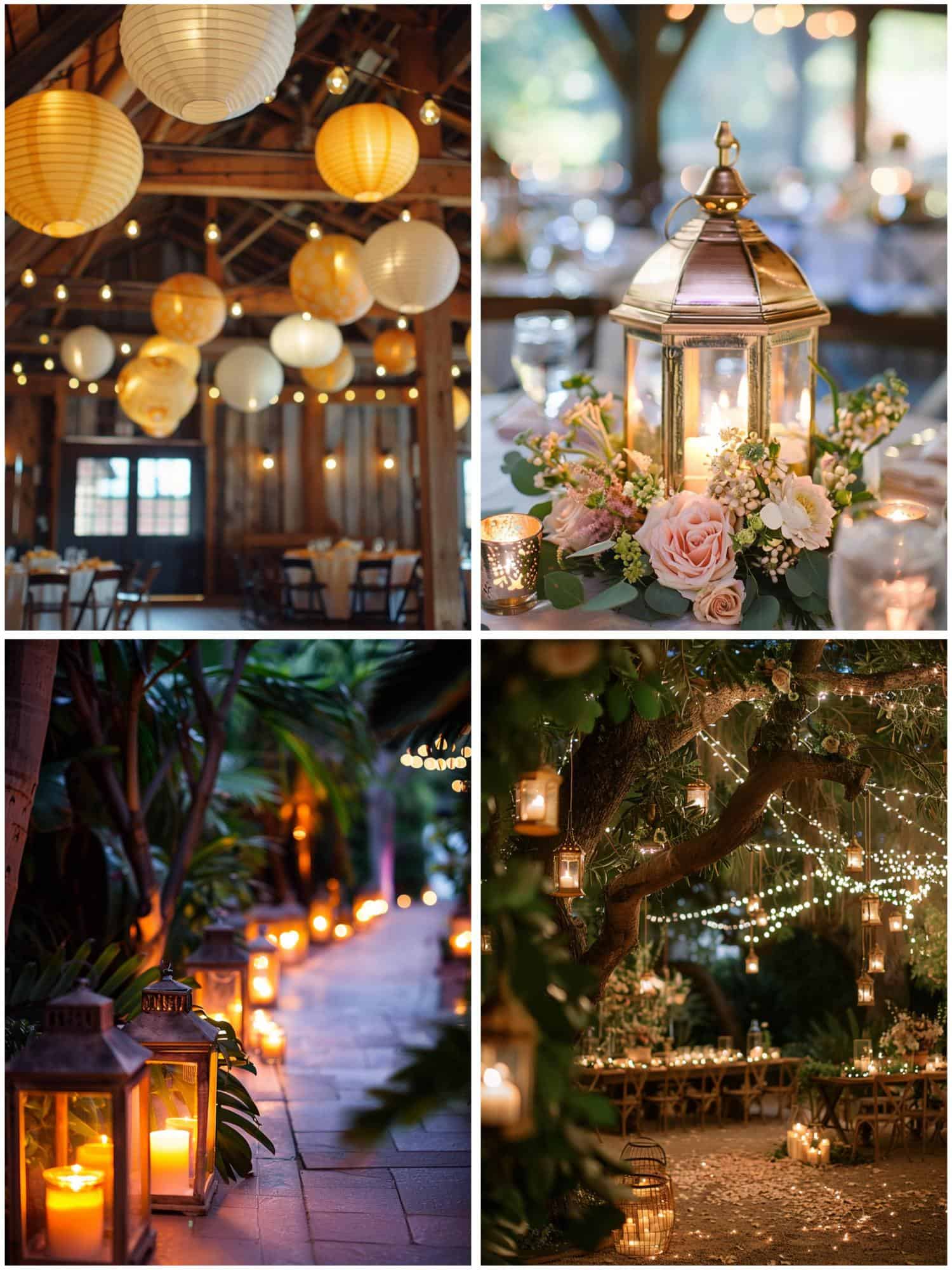 lanterns used as design motif for wedding