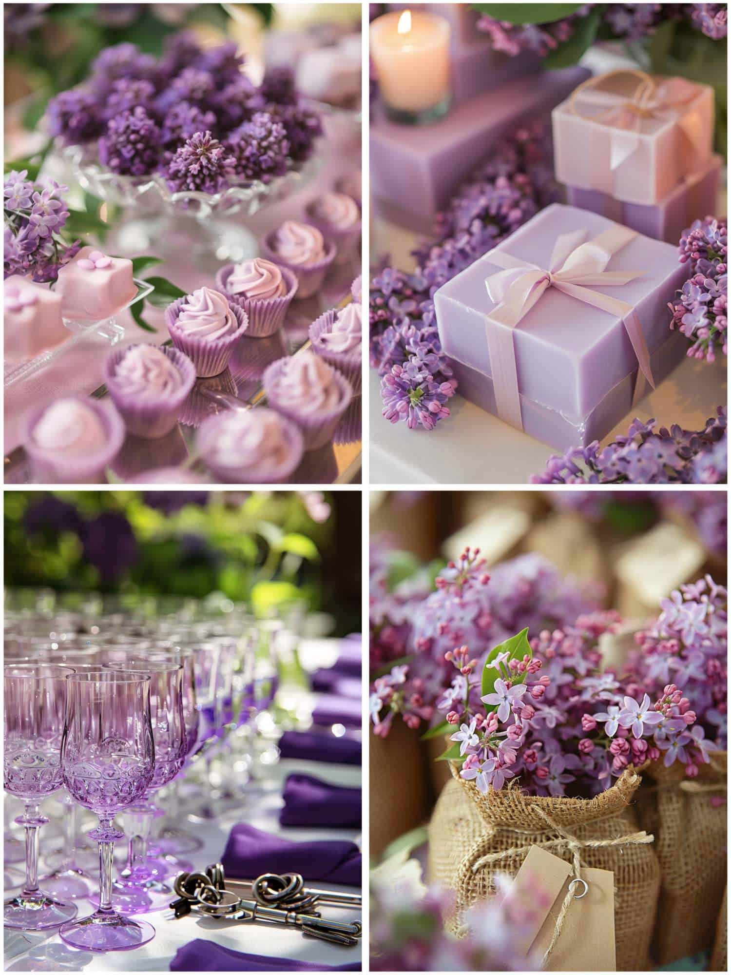 lilac purple wedding theme ideas for favors