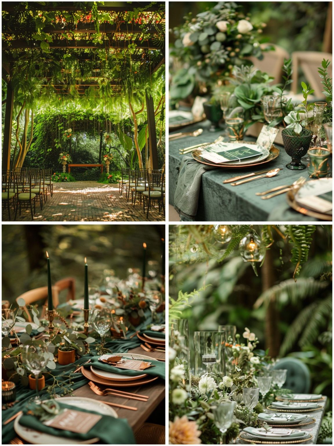 Lush Forest Green Wedding Ideas for Wilderness