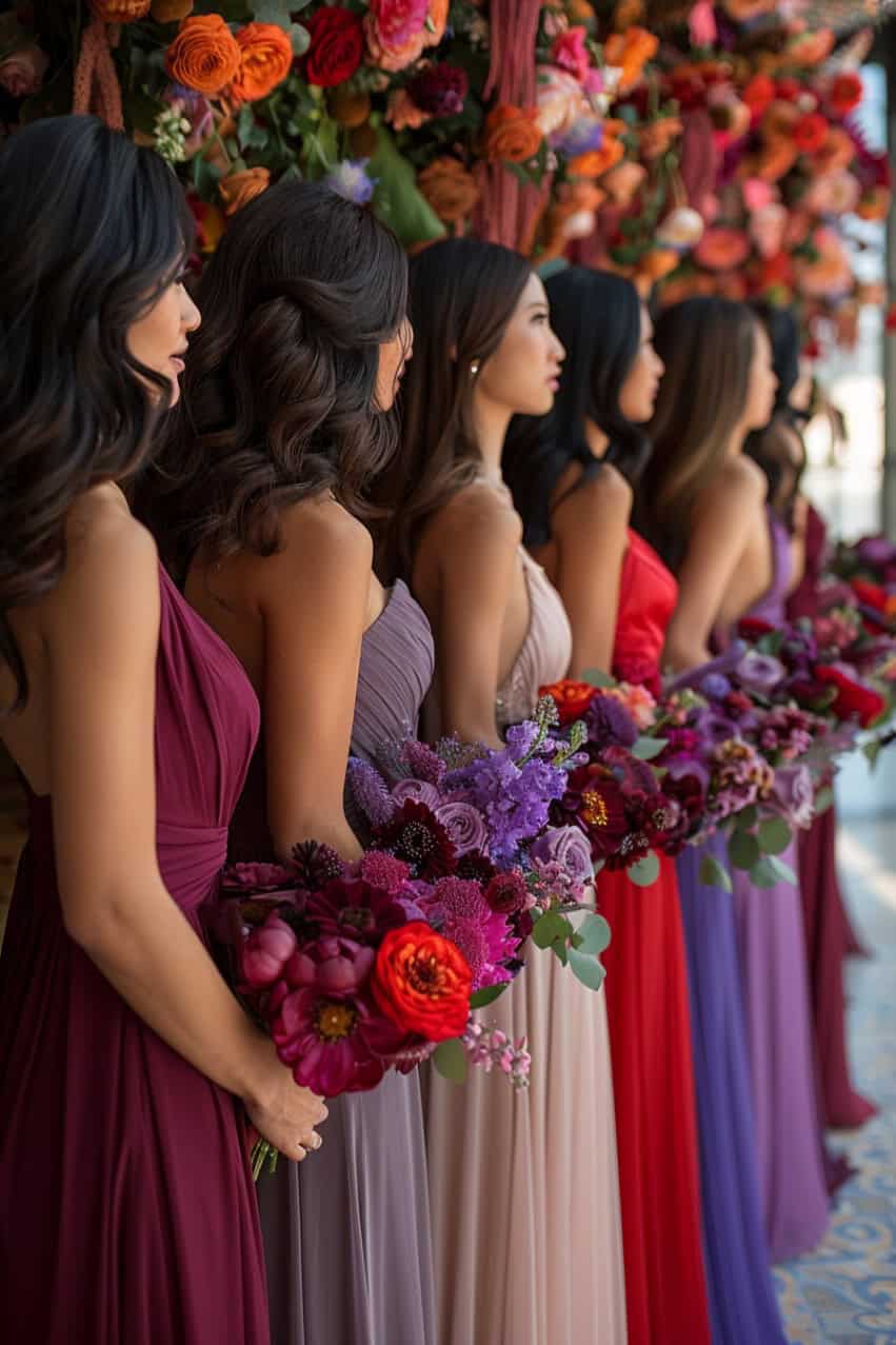 mismatched bridesmaids dresses