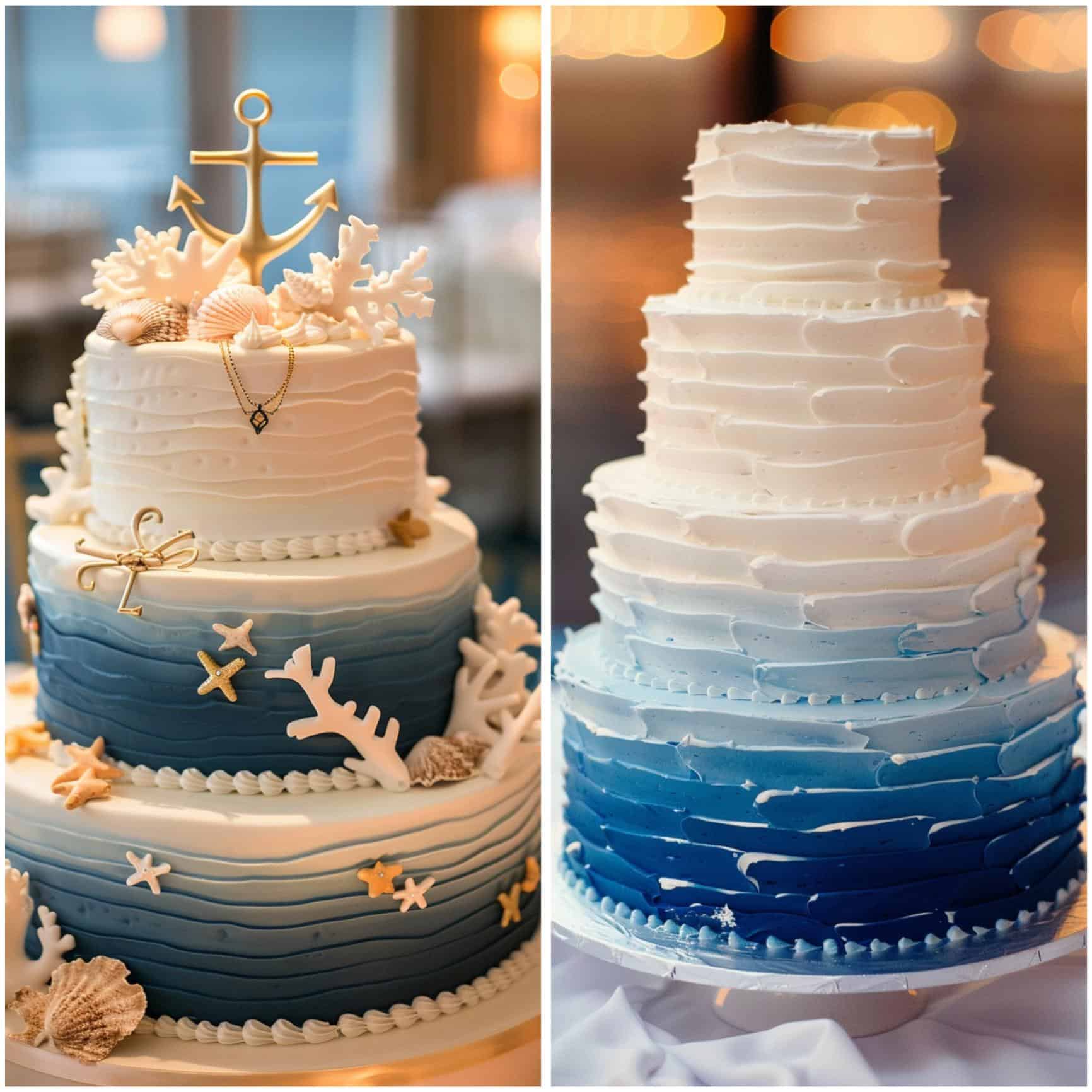 nautical-inspired wedding cake design ideas