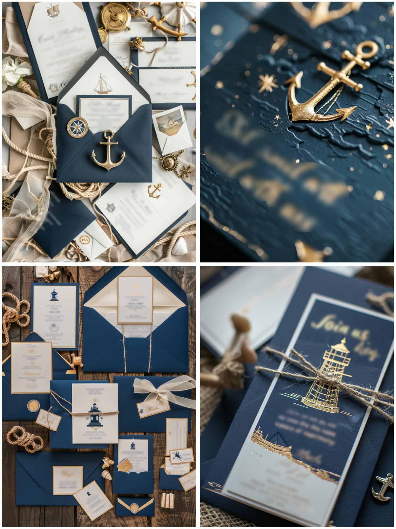 nautical wedding theme ideas for invitations