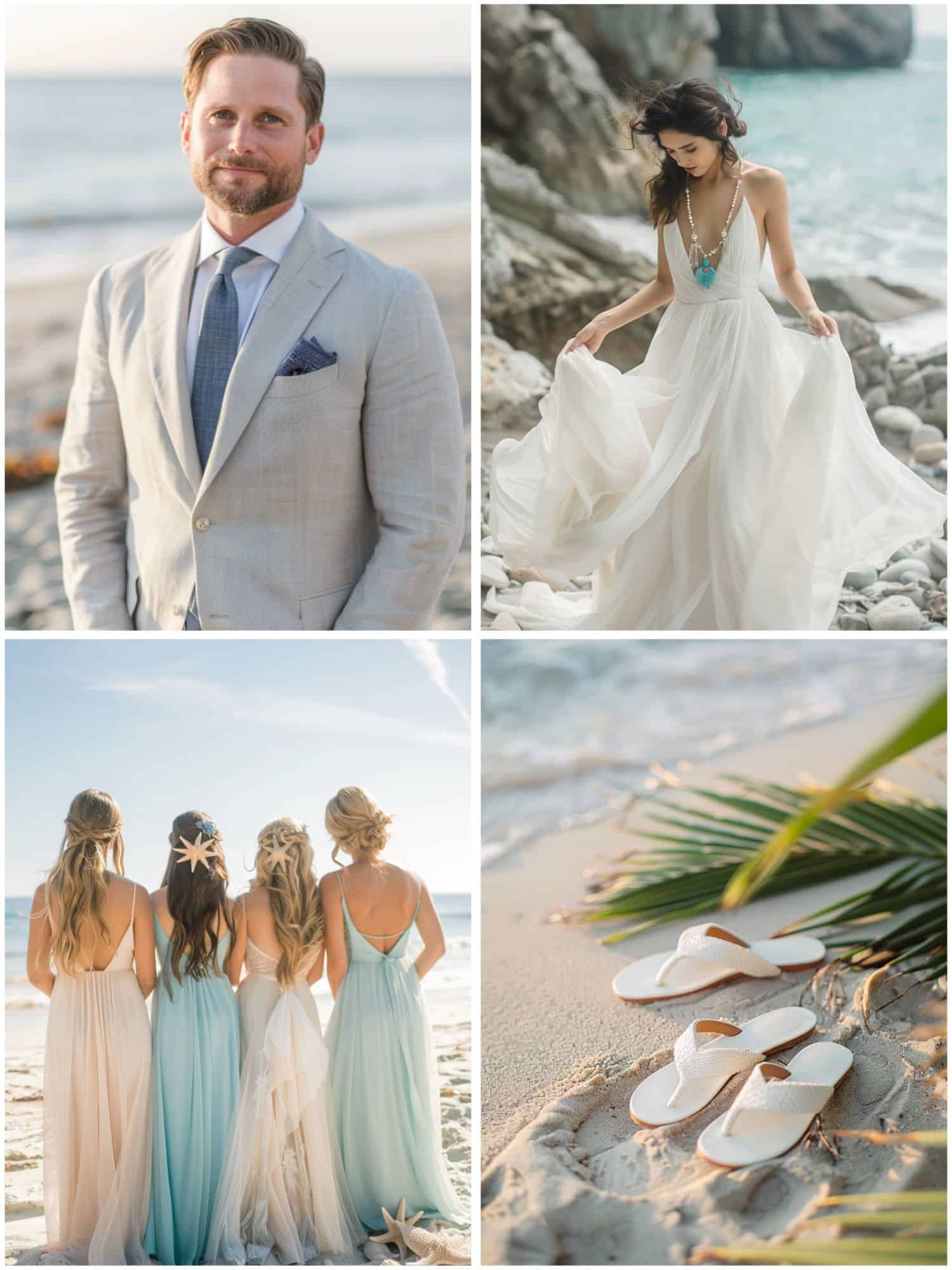 ocean-themed wedding attire
